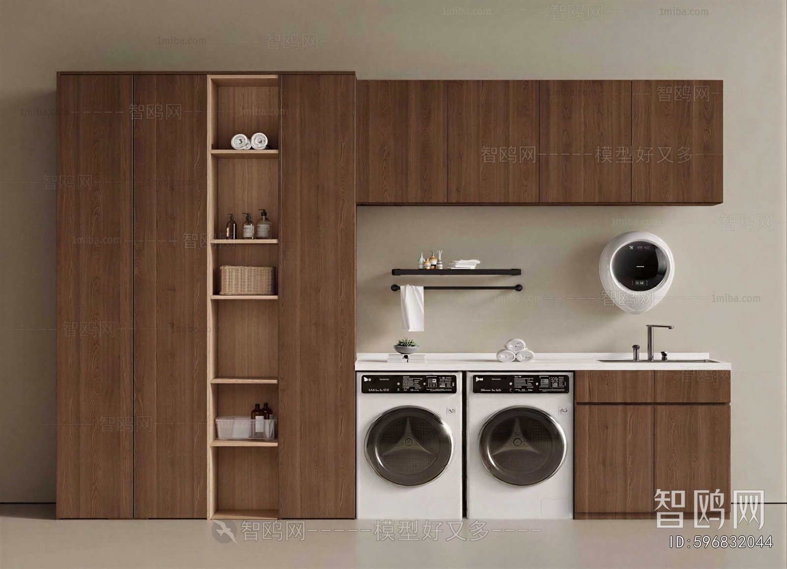 New Chinese Style Laundry Cabinet