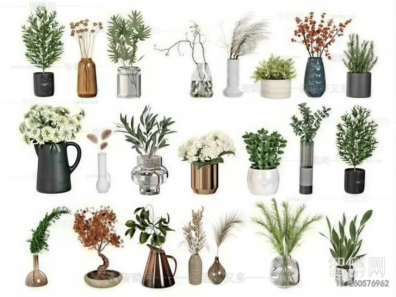 Modern Potted Green Plant