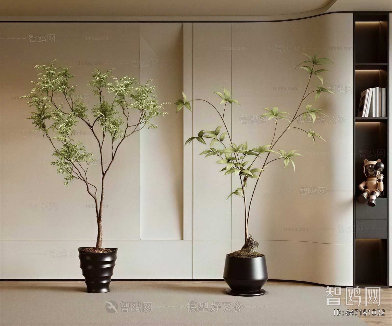 Modern Ground Green Plant Potted Plants