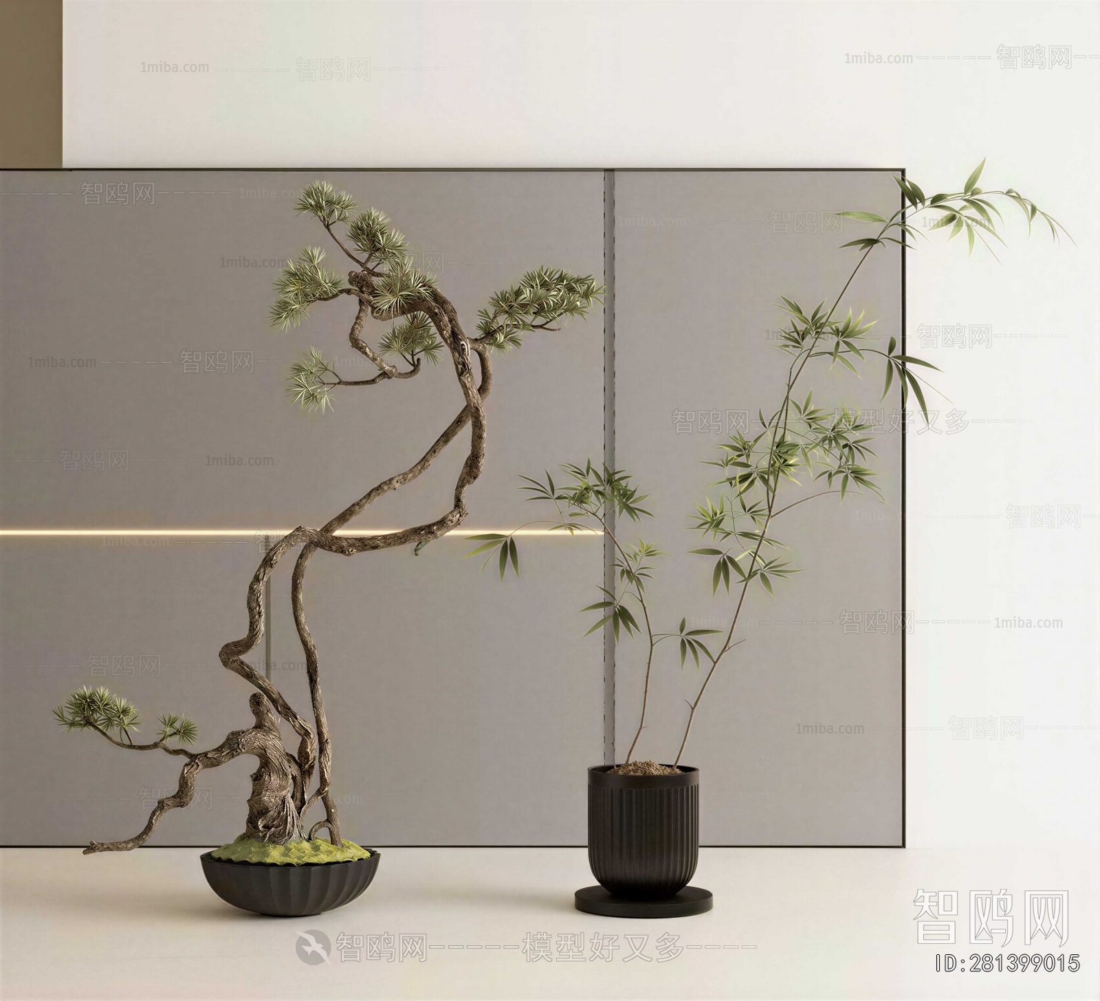 Modern Ground Green Plant Potted Plants