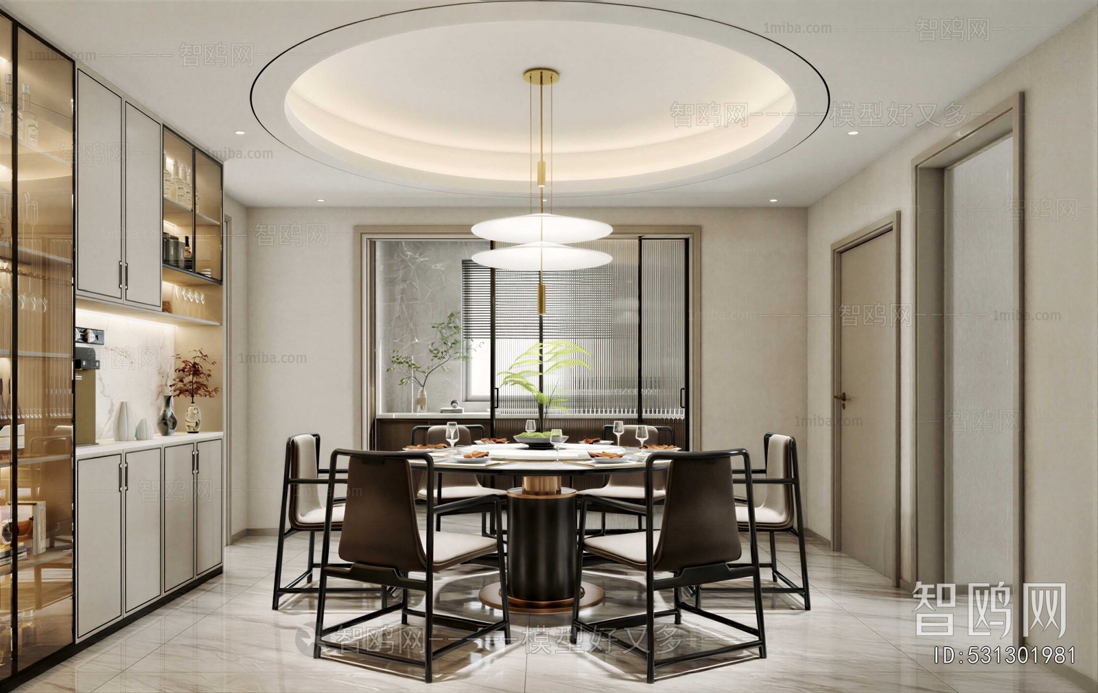 New Chinese Style Dining Room