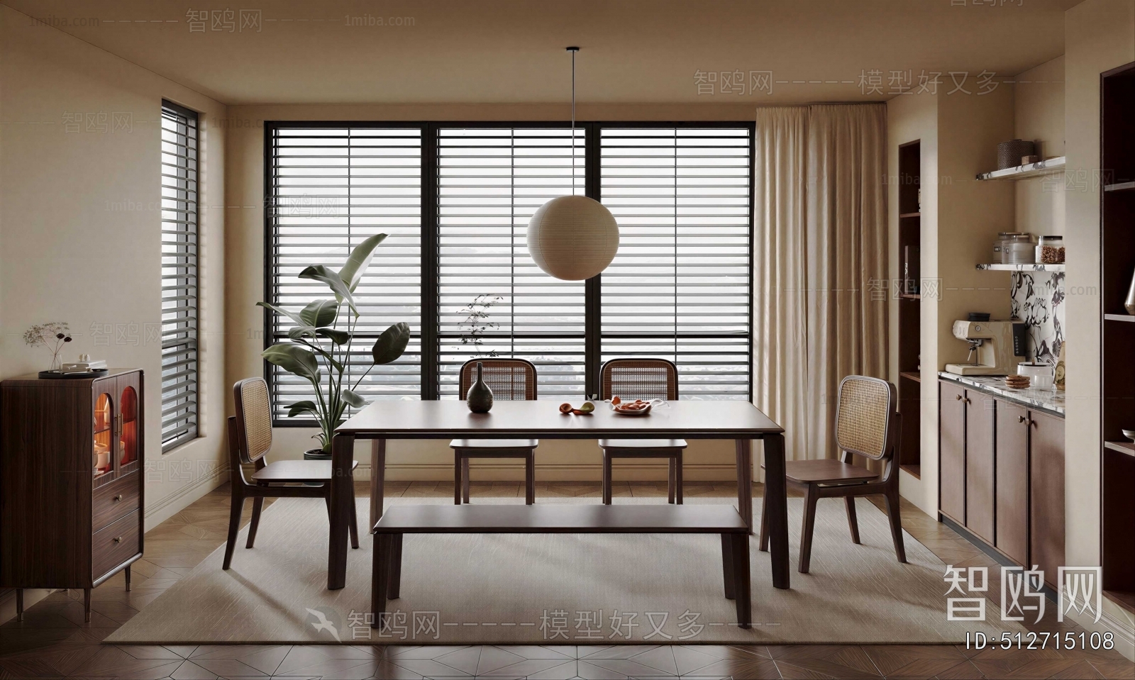 Wabi-sabi Style Dining Room