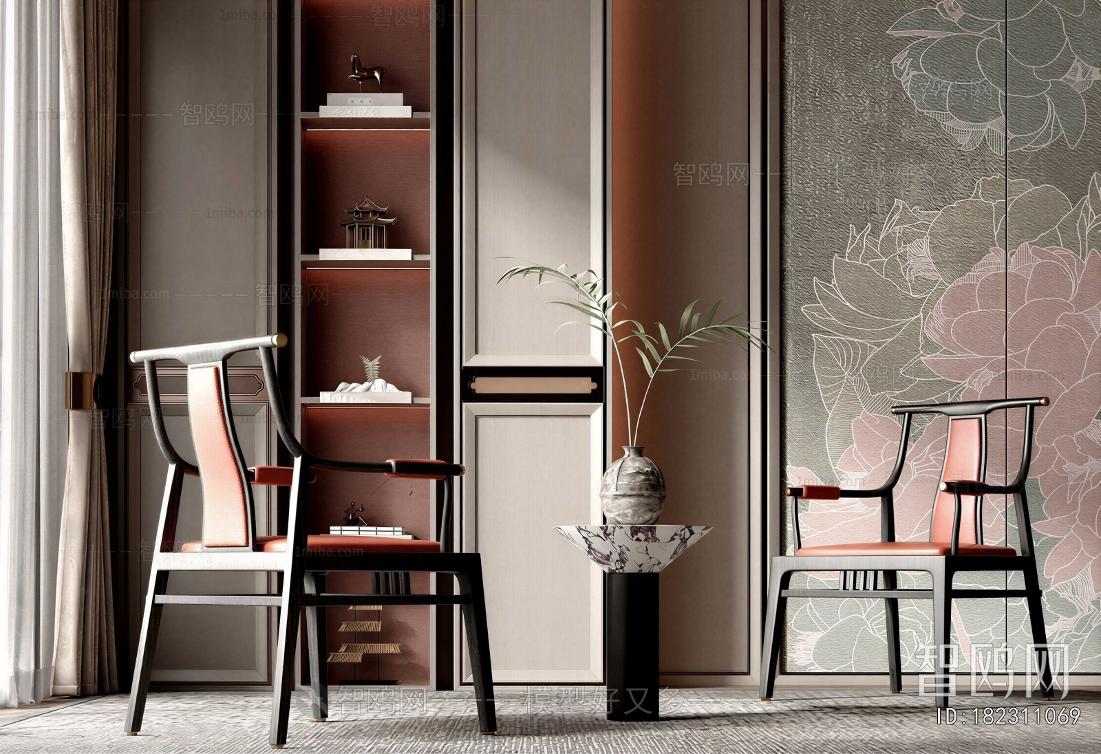 New Chinese Style Lounge Chair