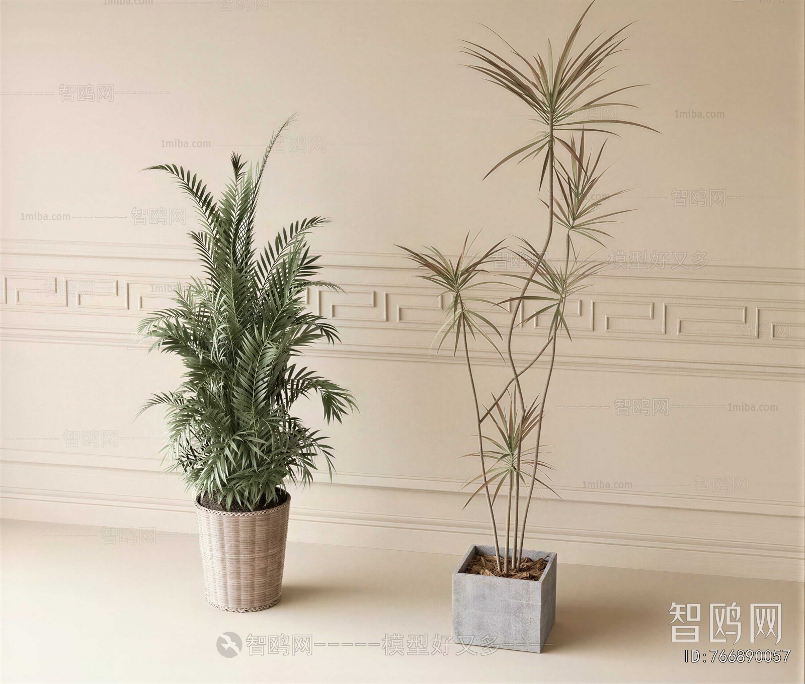 Modern Ground Green Plant Potted Plants