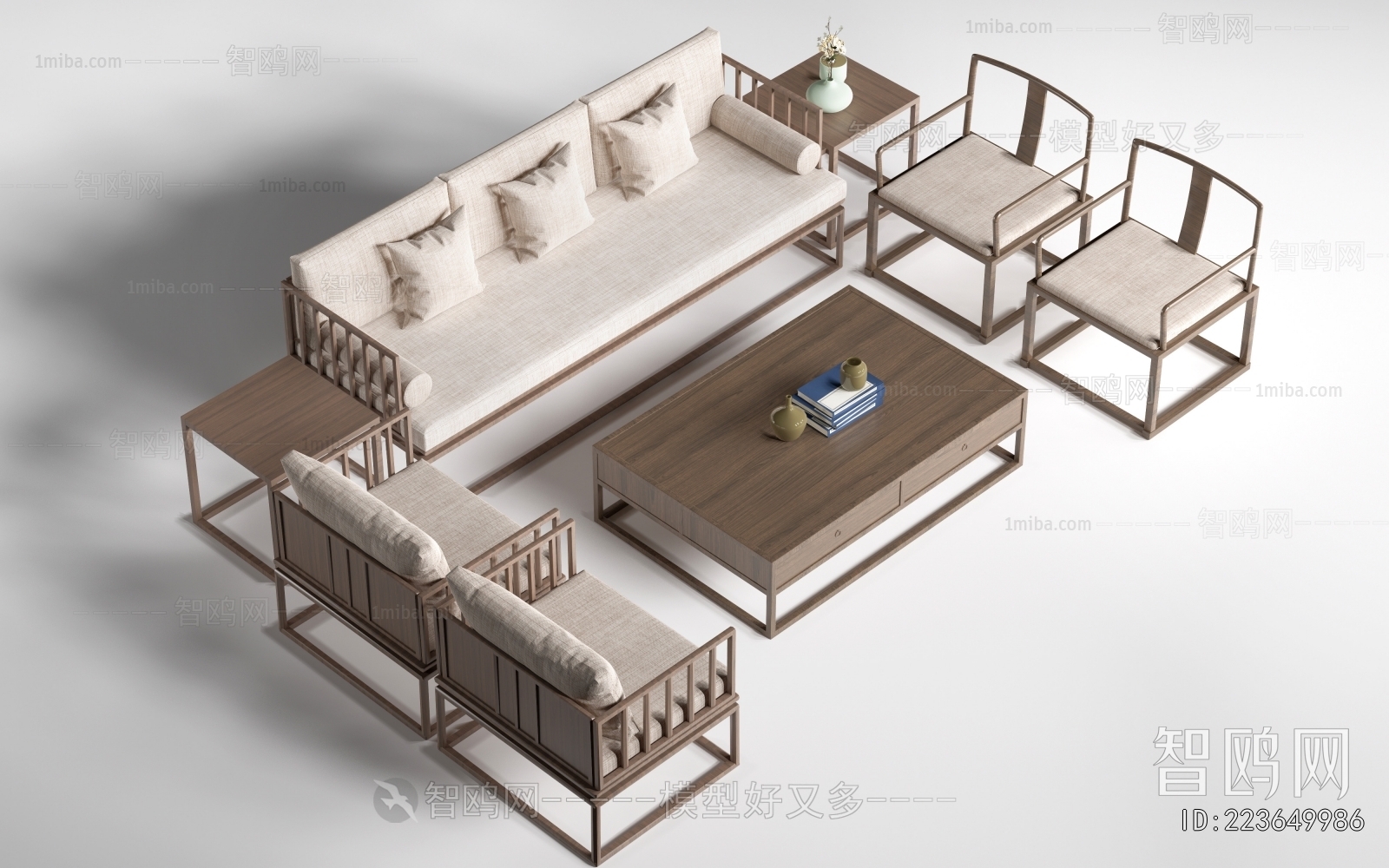 New Chinese Style Sofa Combination