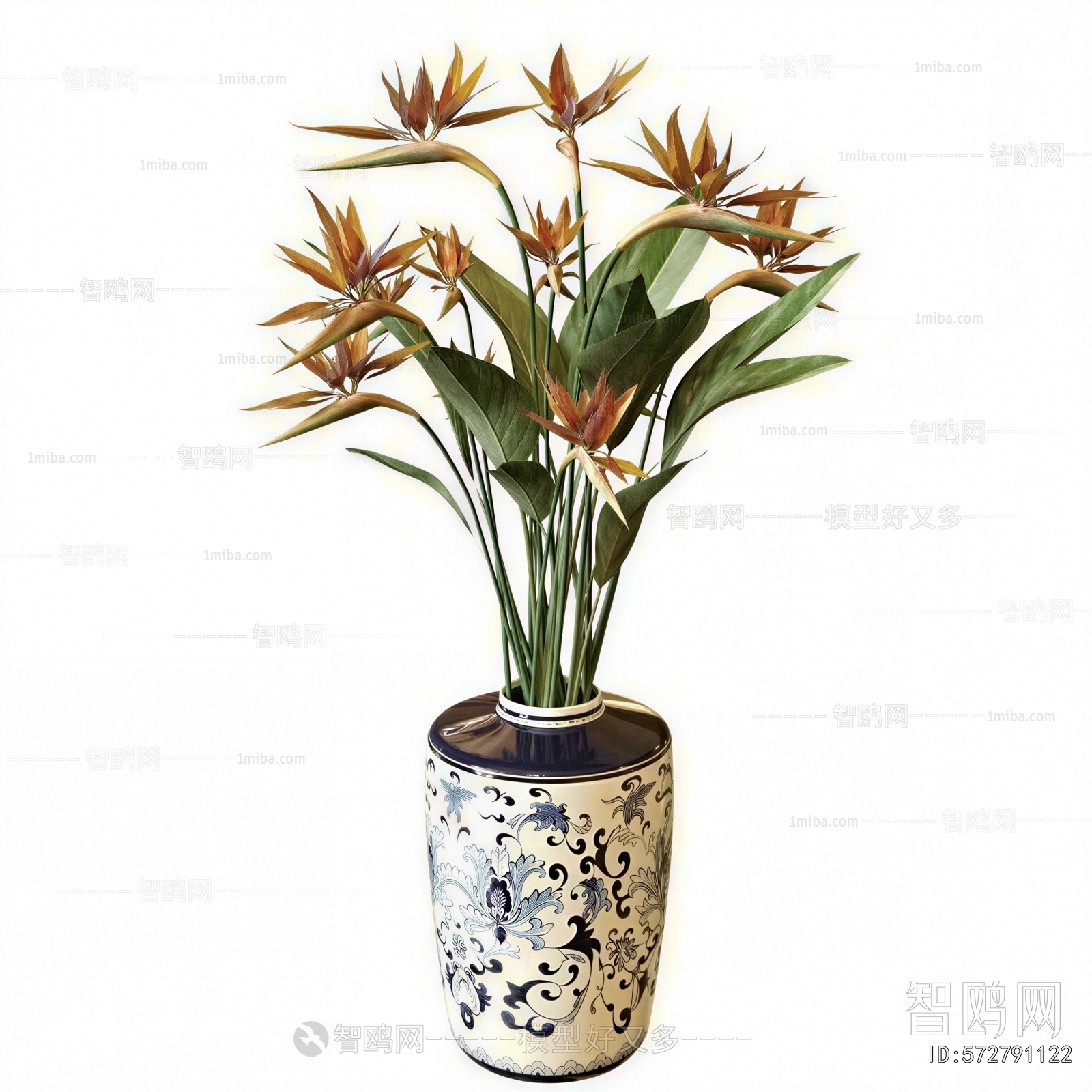 New Chinese Style Ground Green Plant Potted Plants