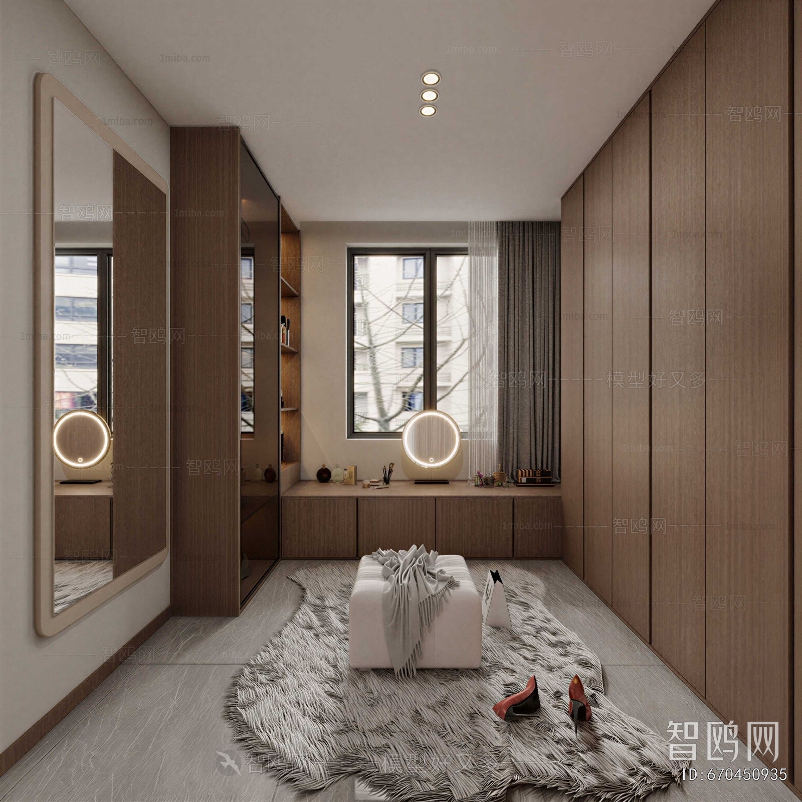 Modern Clothes Storage Area