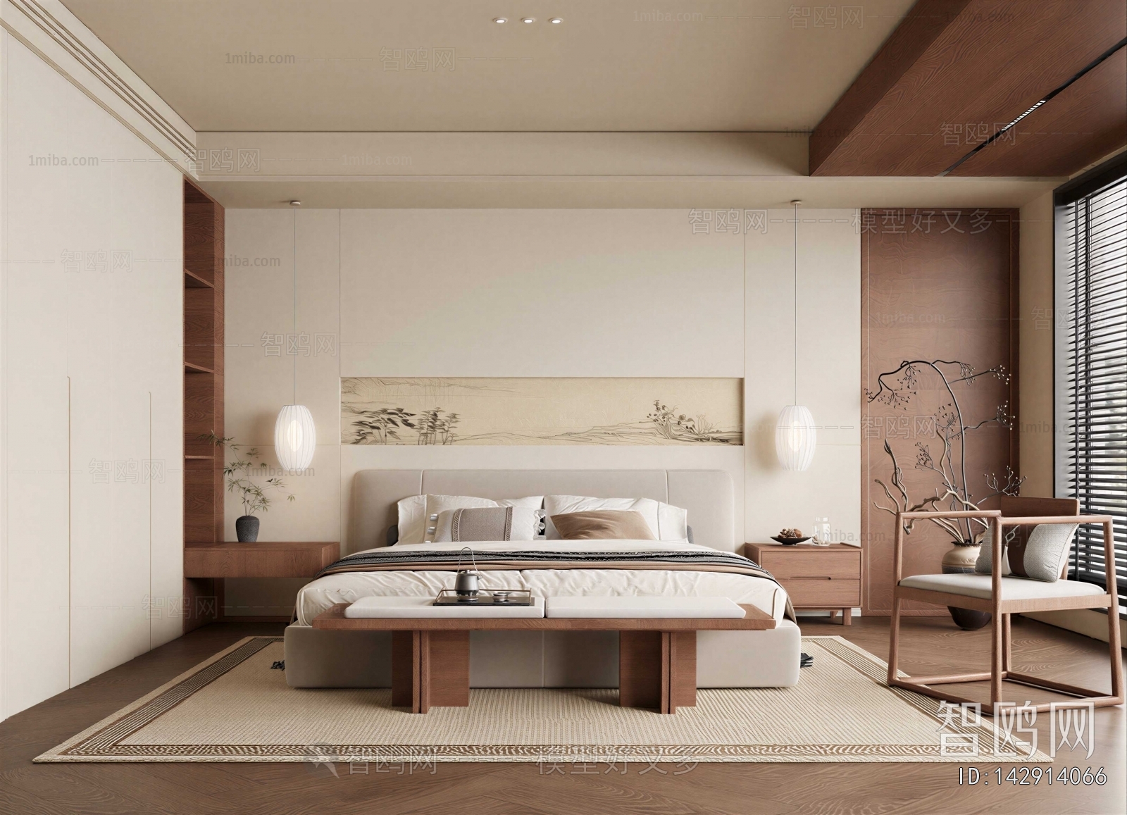 New Chinese Style Bedroom