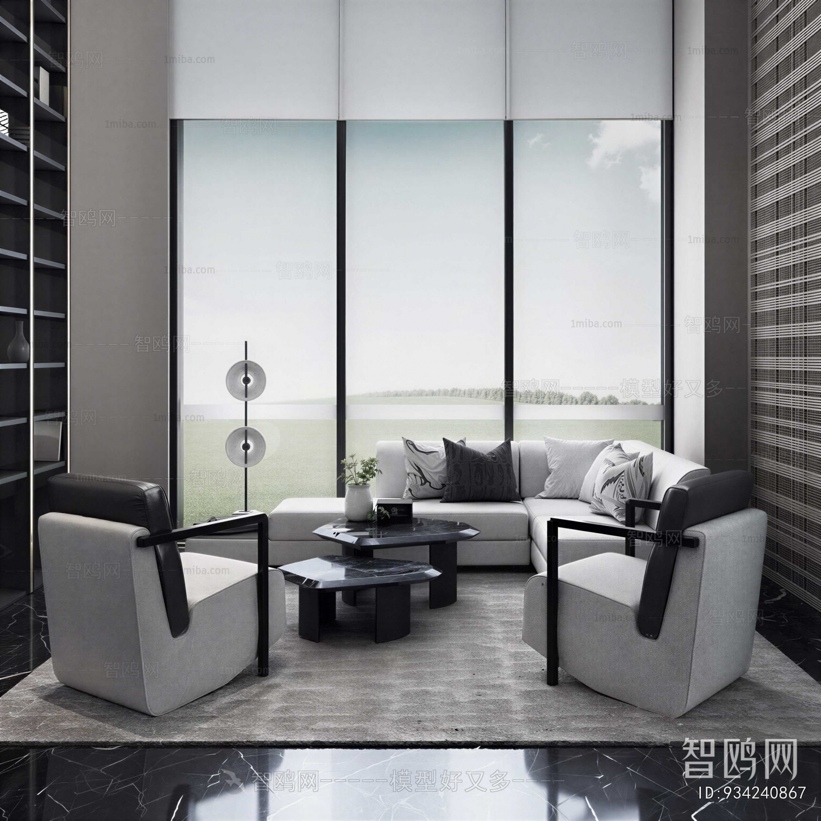 Modern Office Living Room