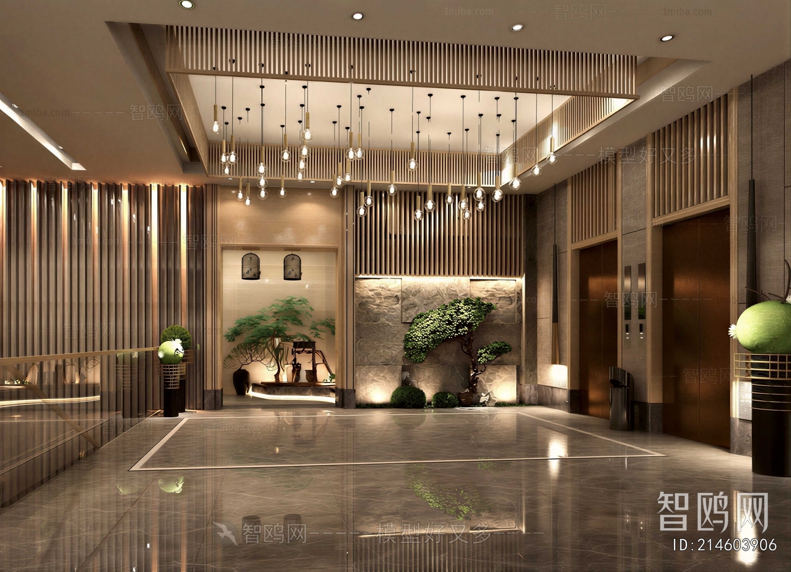 New Chinese Style Lobby Hall