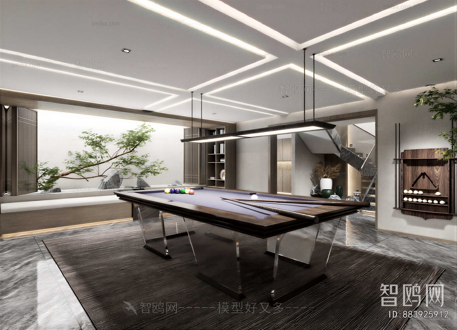 Modern Billiards Room