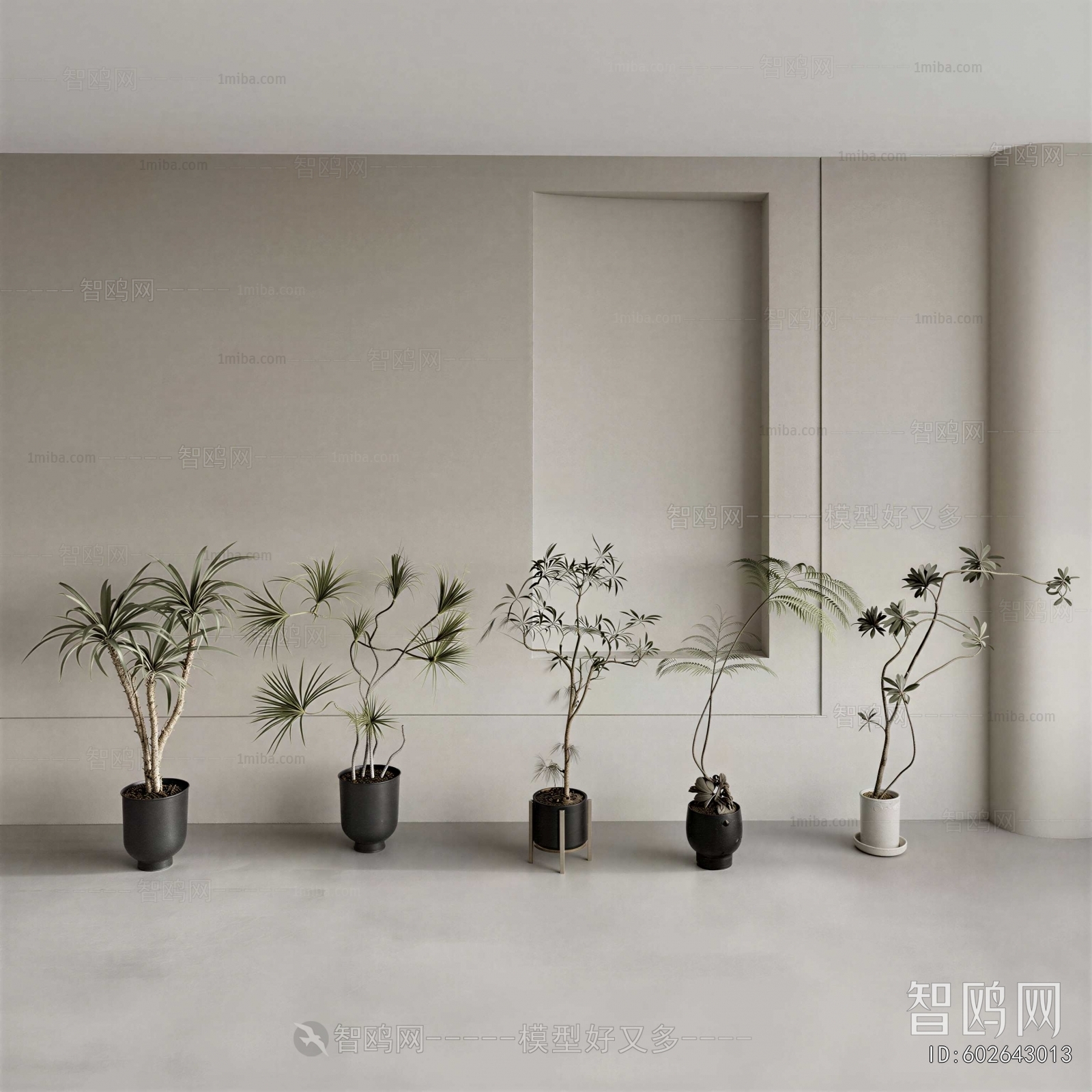 Modern Ground Green Plant Potted Plants