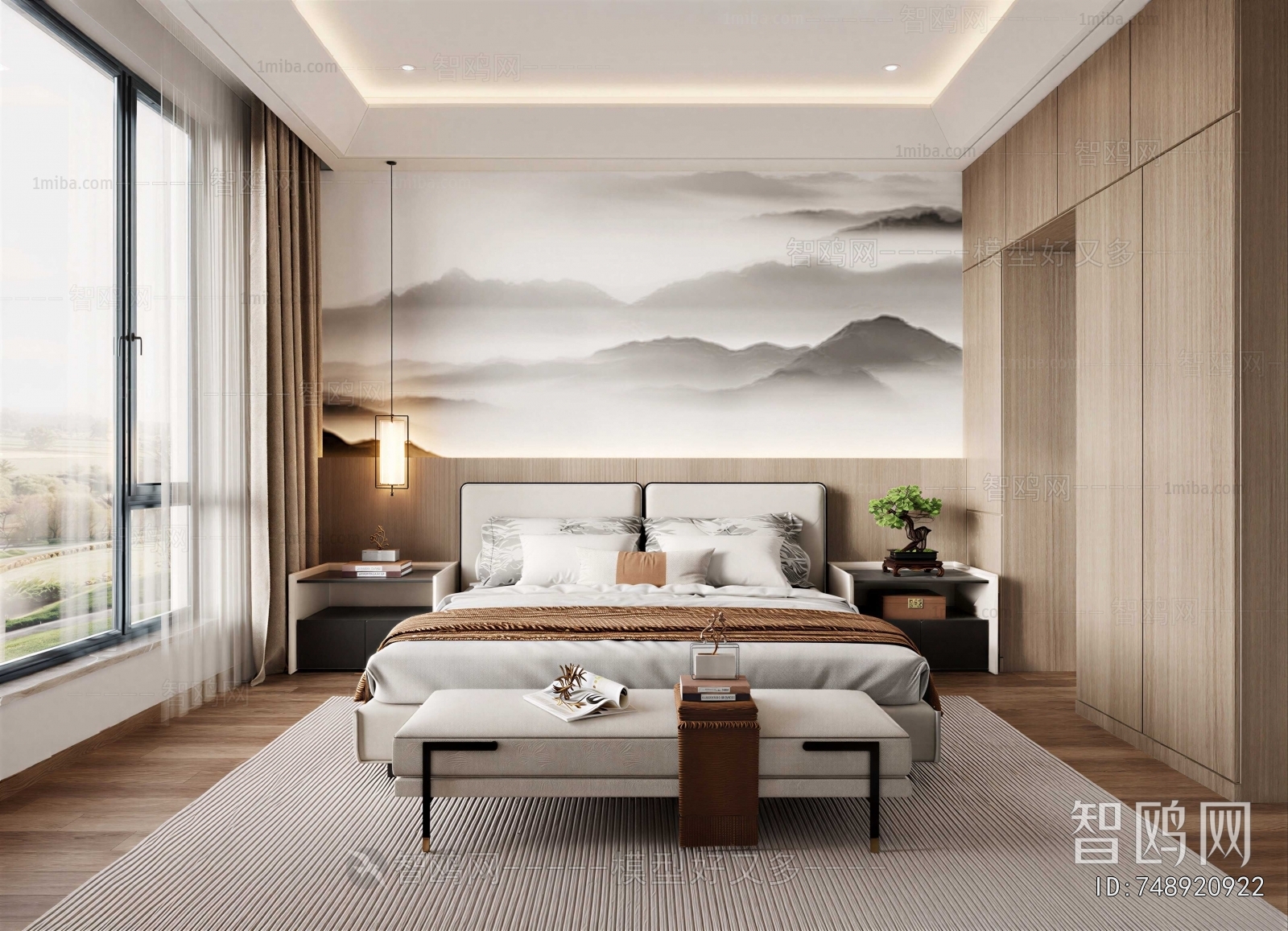 New Chinese Style Bedroom