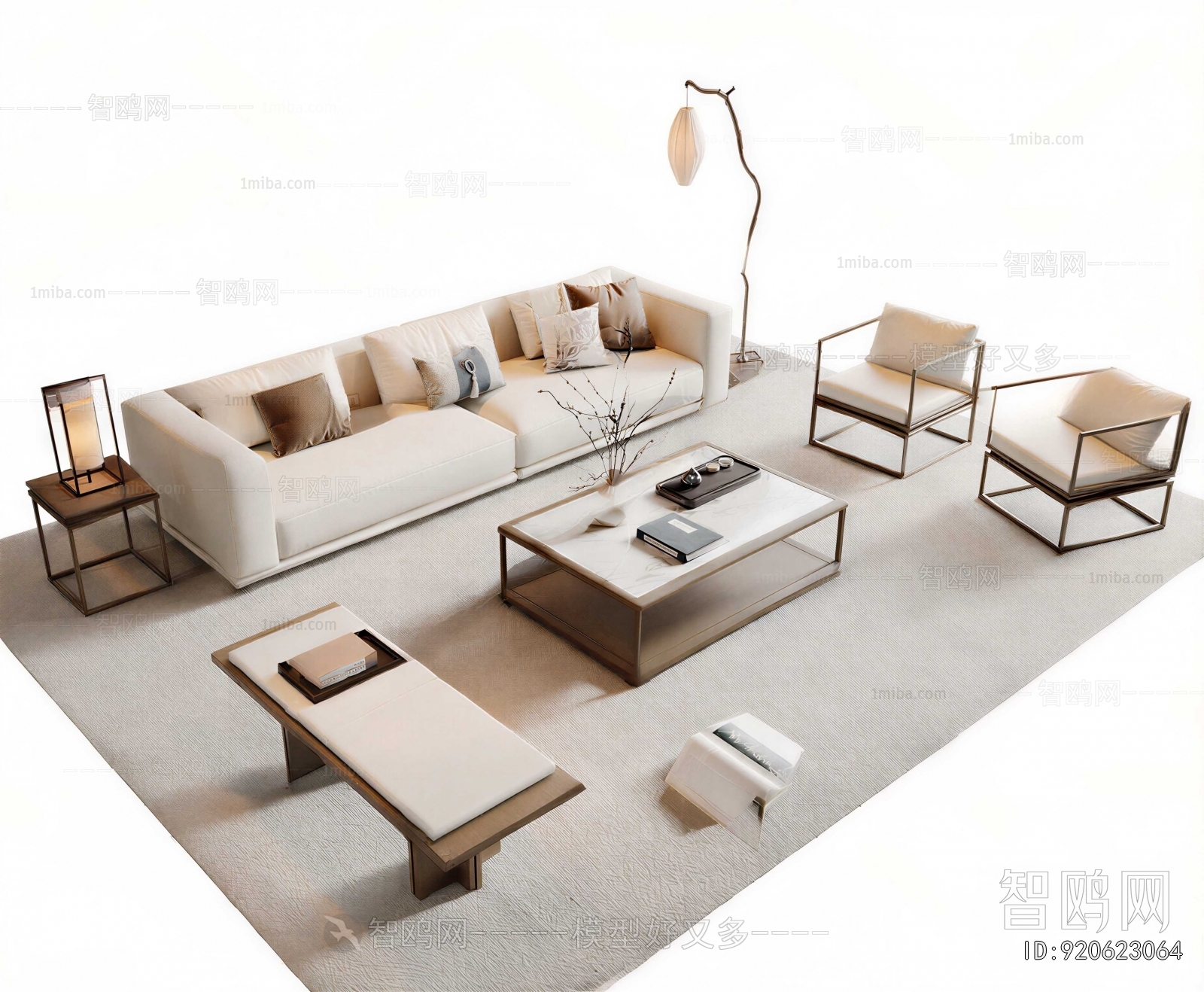 New Chinese Style Sofa Combination