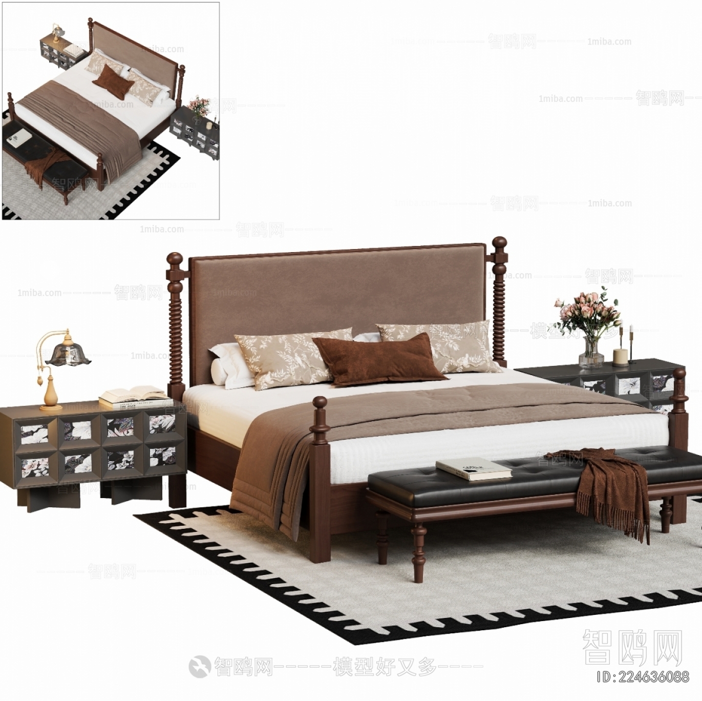 French Style Double Bed