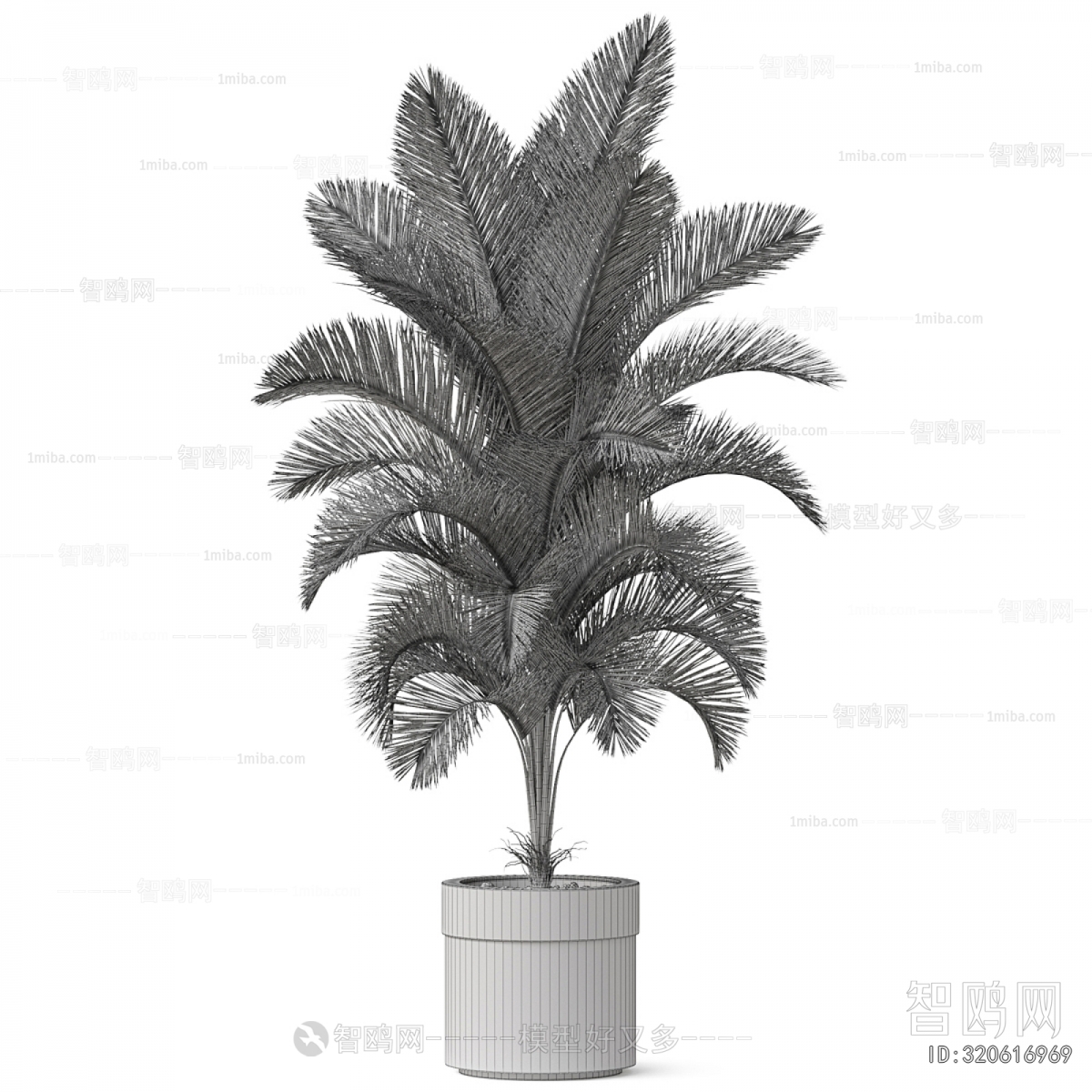 Modern Ground Green Plant Potted Plants