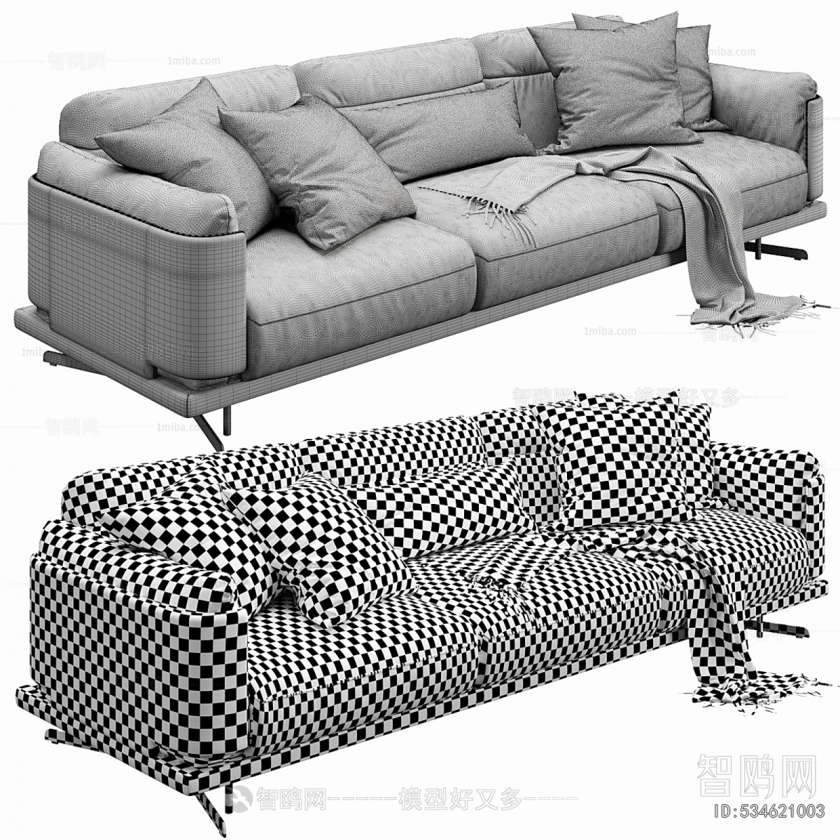 Modern Three-seat Sofa