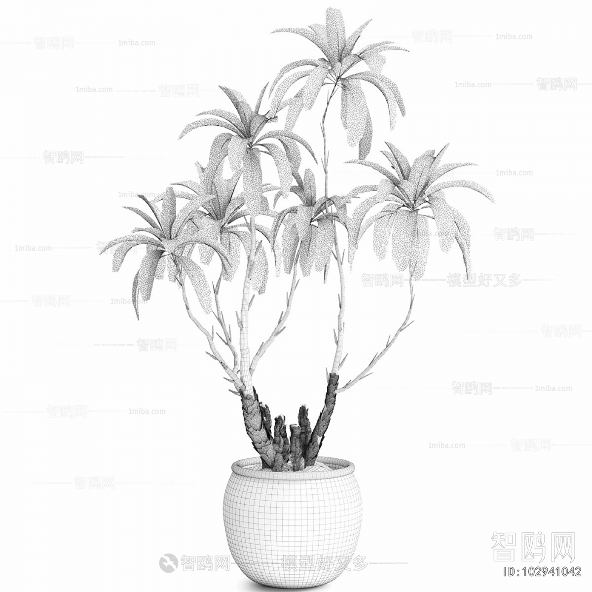 Modern Ground Green Plant Potted Plants