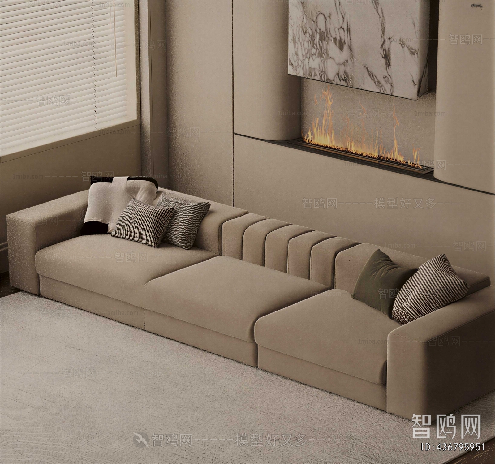 Modern Three-seat Sofa