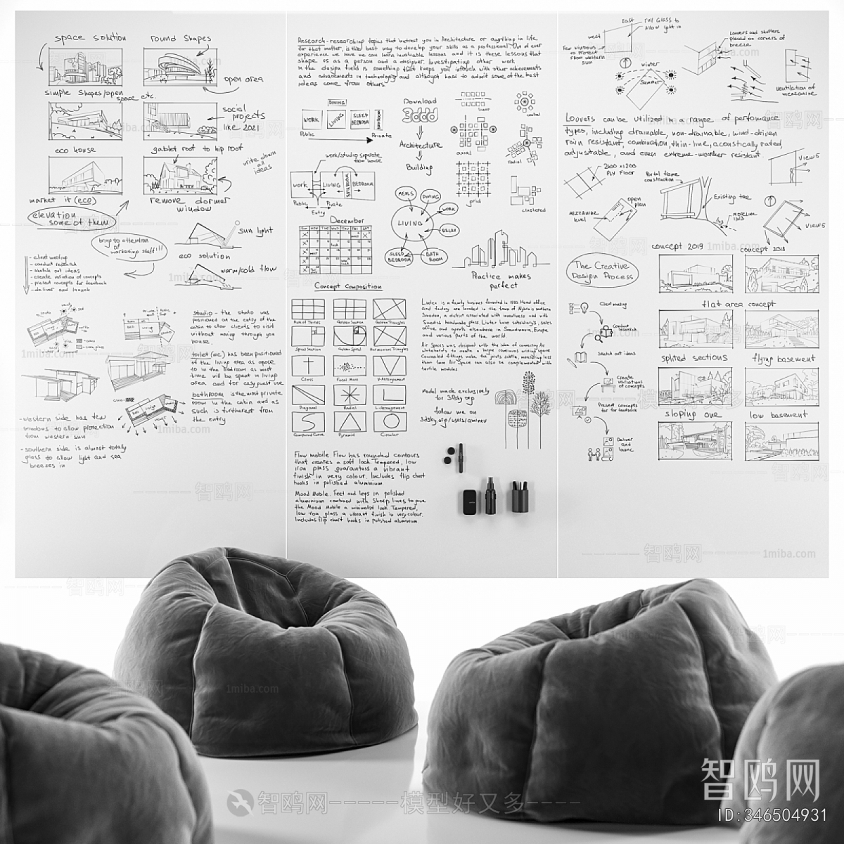 Modern Blackboard/whiteboard