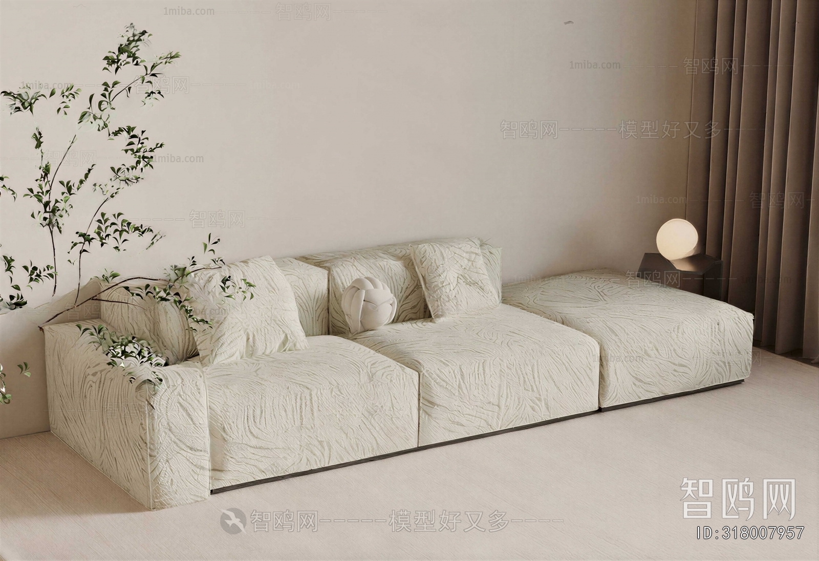 Modern Three-seat Sofa