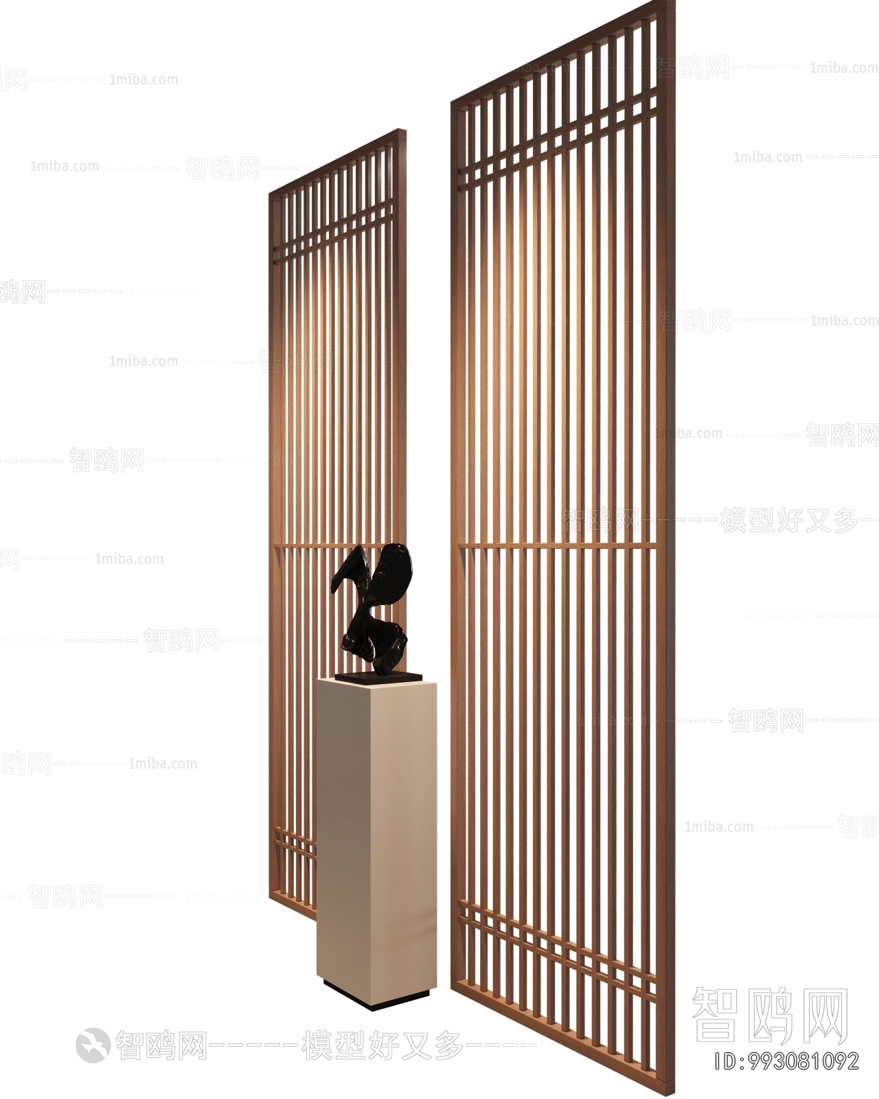 New Chinese Style Wooden Screen Partition