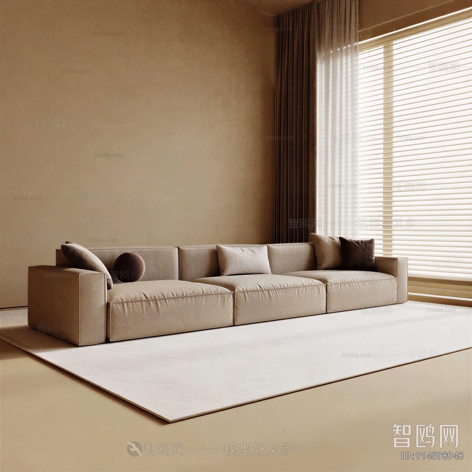Modern Three-seat Sofa