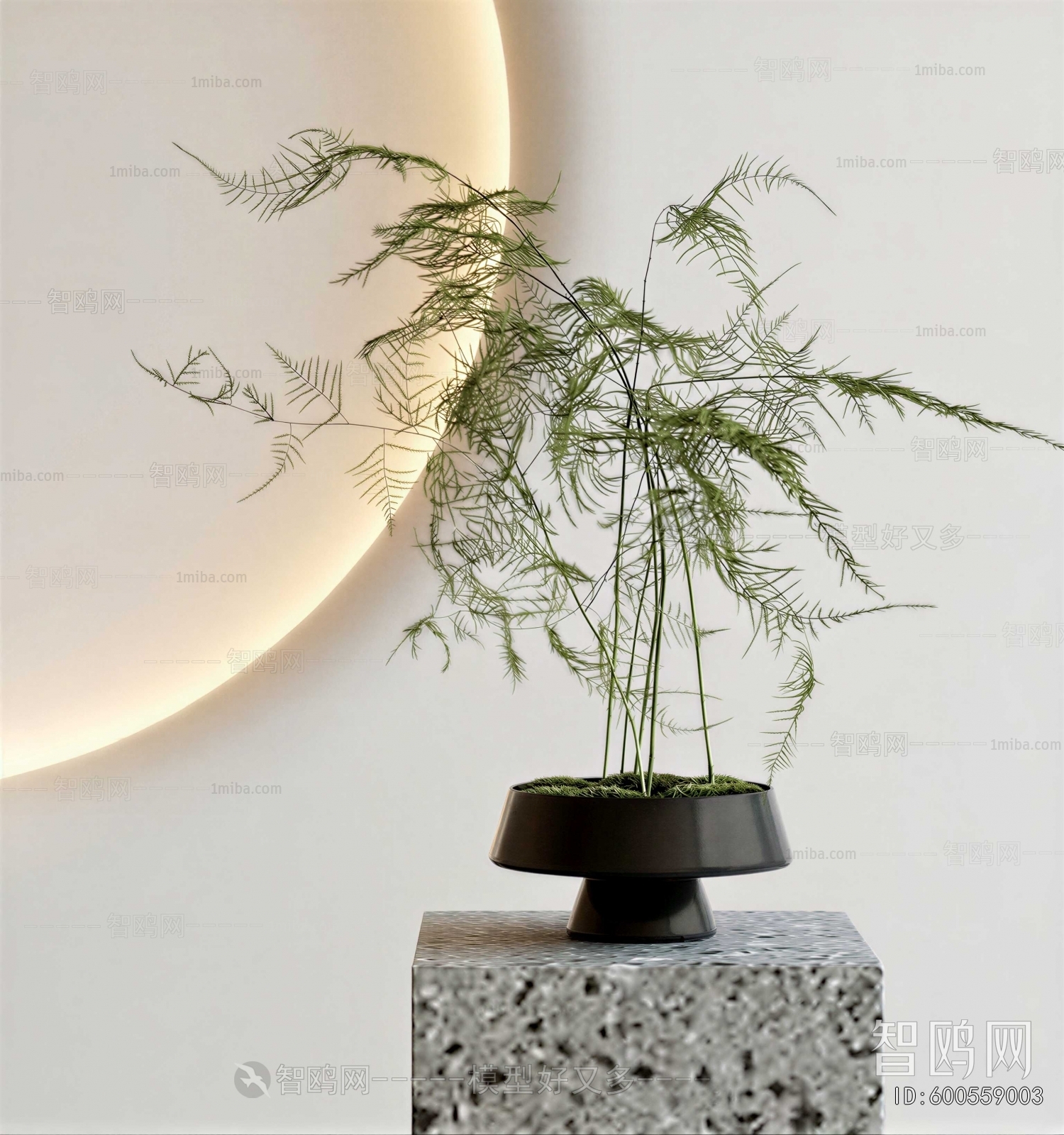 New Chinese Style Potted Green Plant