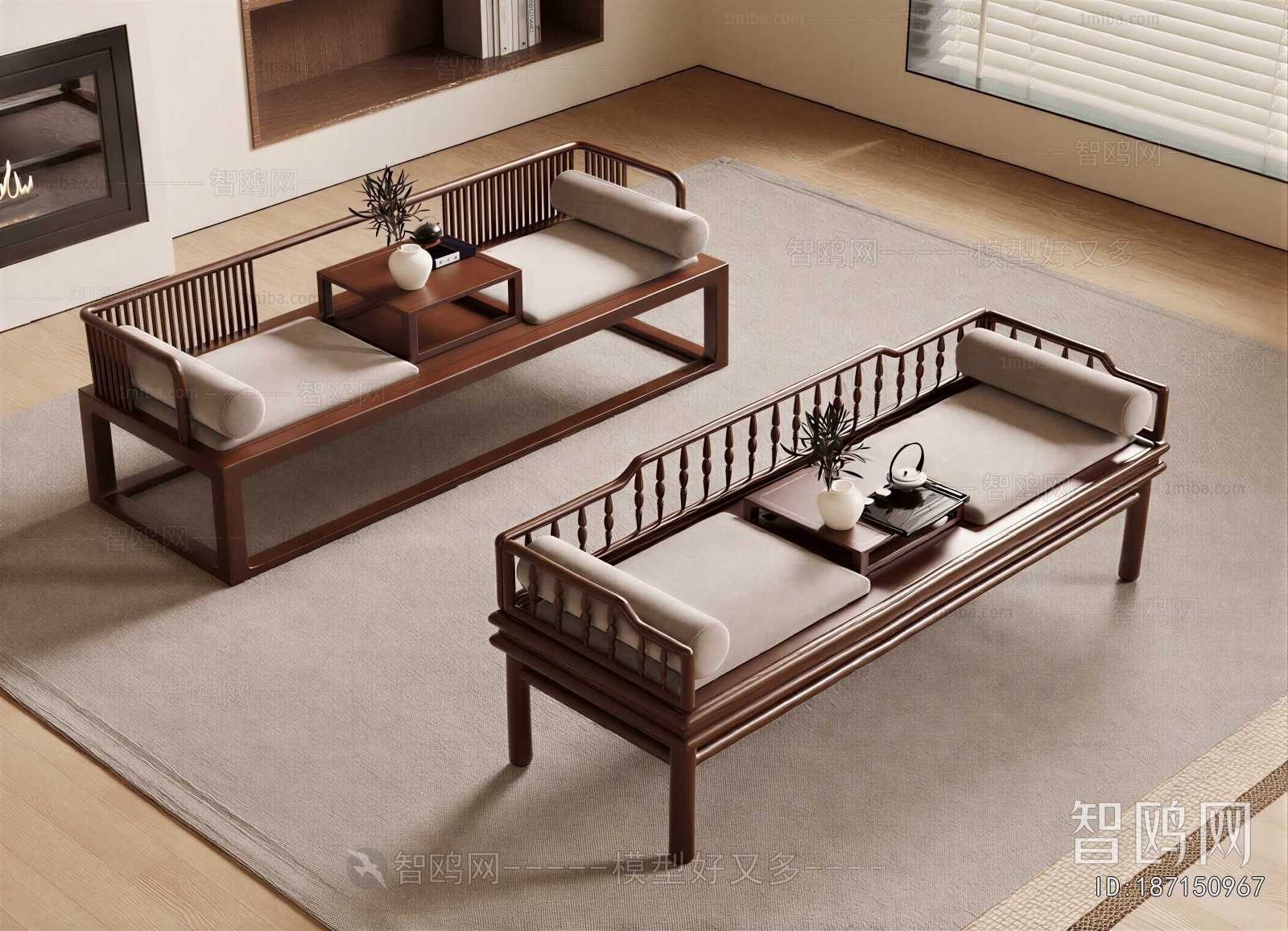 New Chinese Style Arhat Bed