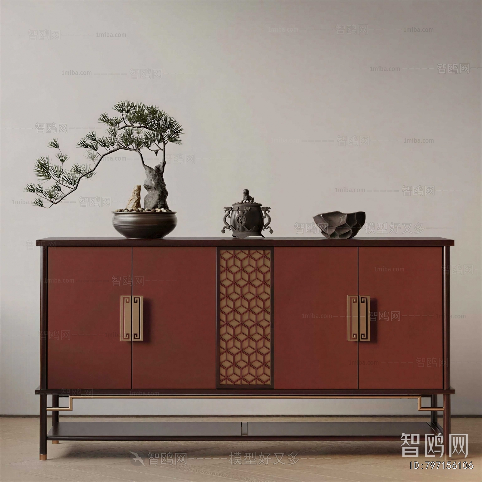 New Chinese Style Entrance Cabinet