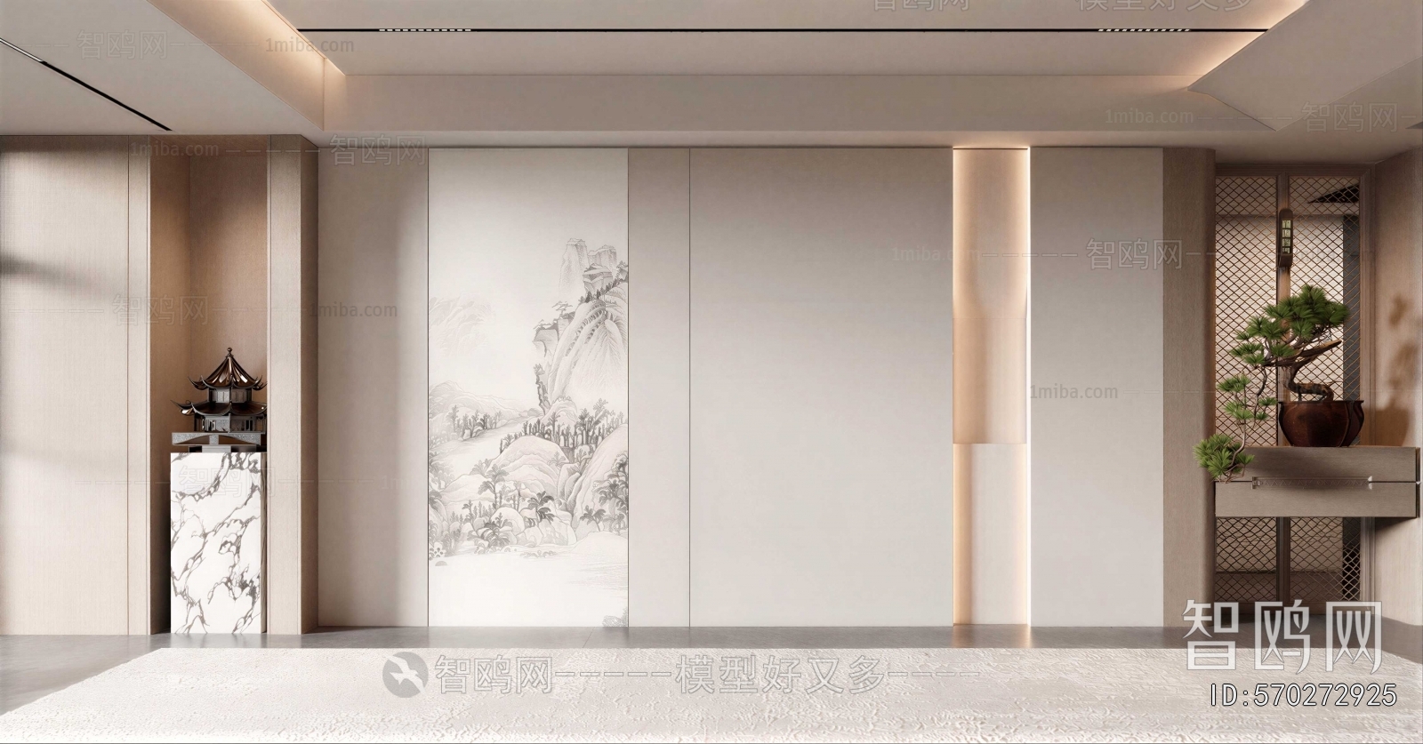 New Chinese Style TV Wall