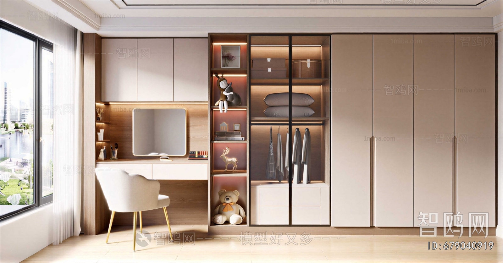 Modern Clothes Storage Area