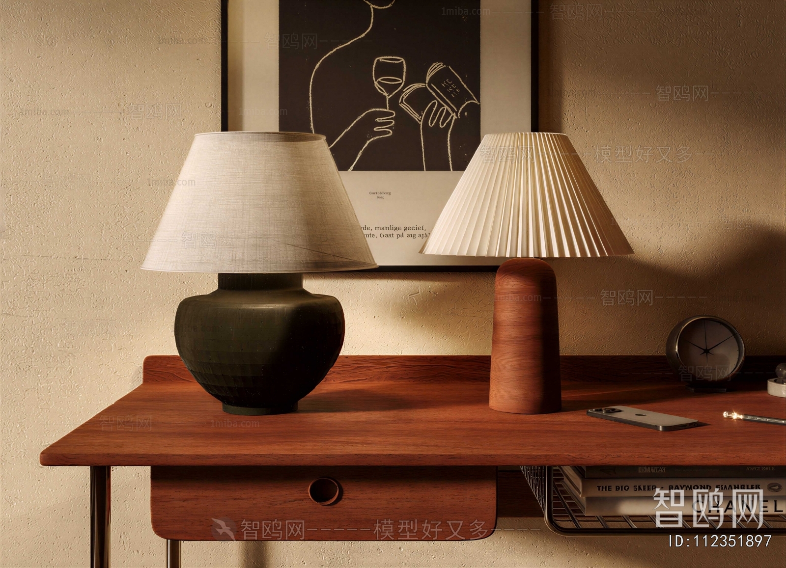 Wabi-sabi Style Table Lamp