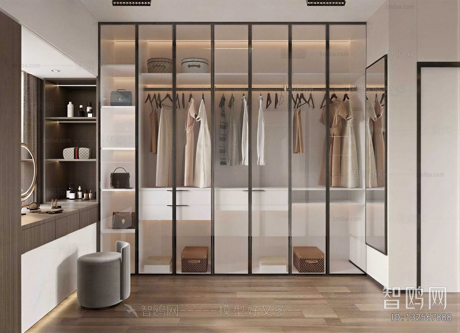 Modern Clothes Storage Area