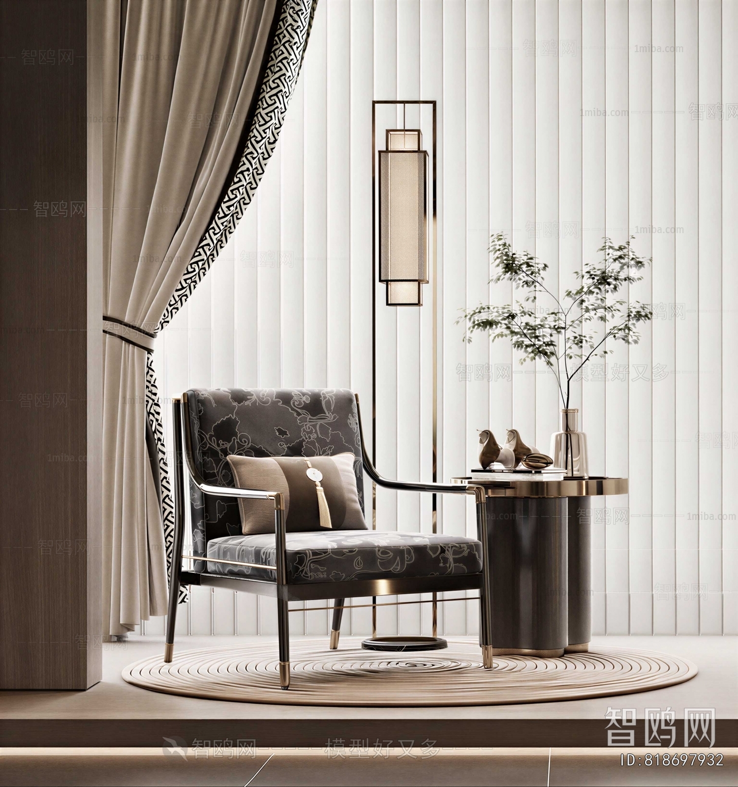 New Chinese Style Lounge Chair