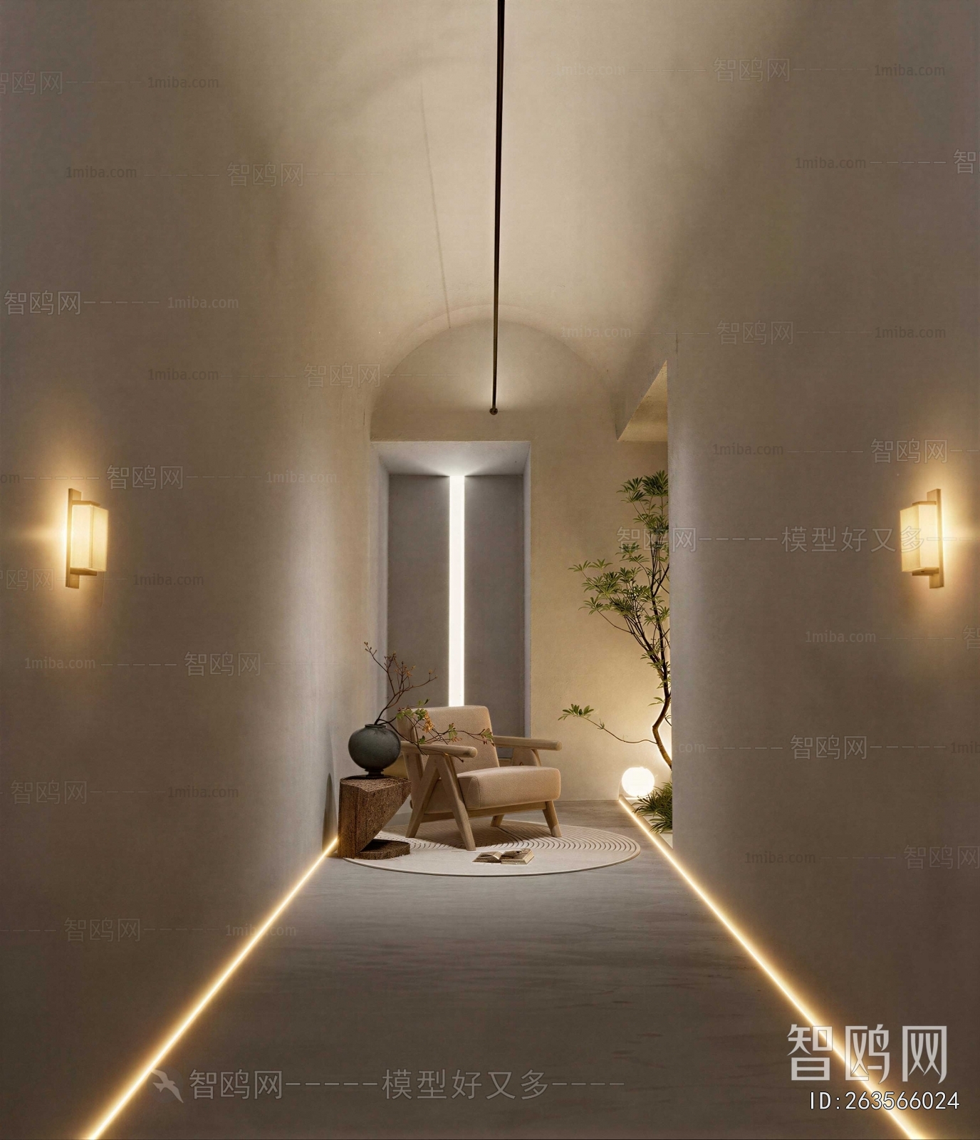 Wabi-sabi Style Hallway