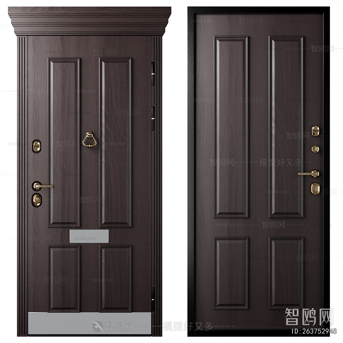 Simple European Style Entrance Door