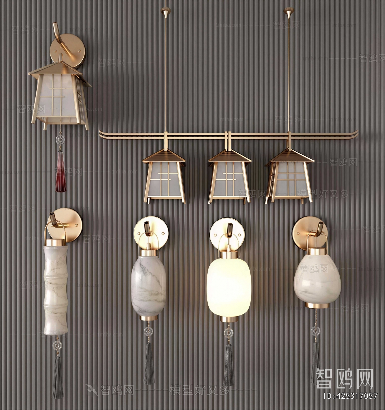 New Chinese Style Wall Lamp