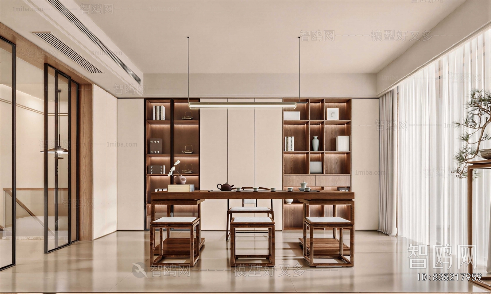 New Chinese Style Study Space