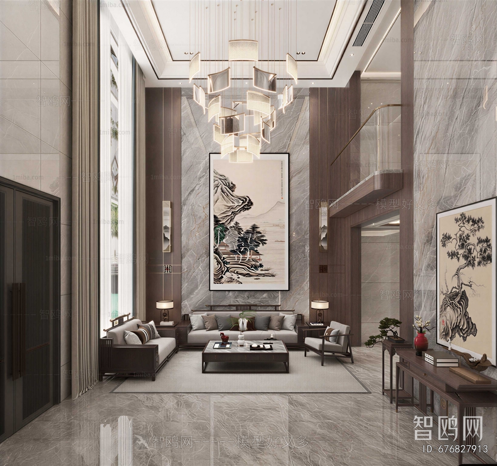 New Chinese Style A Living Room