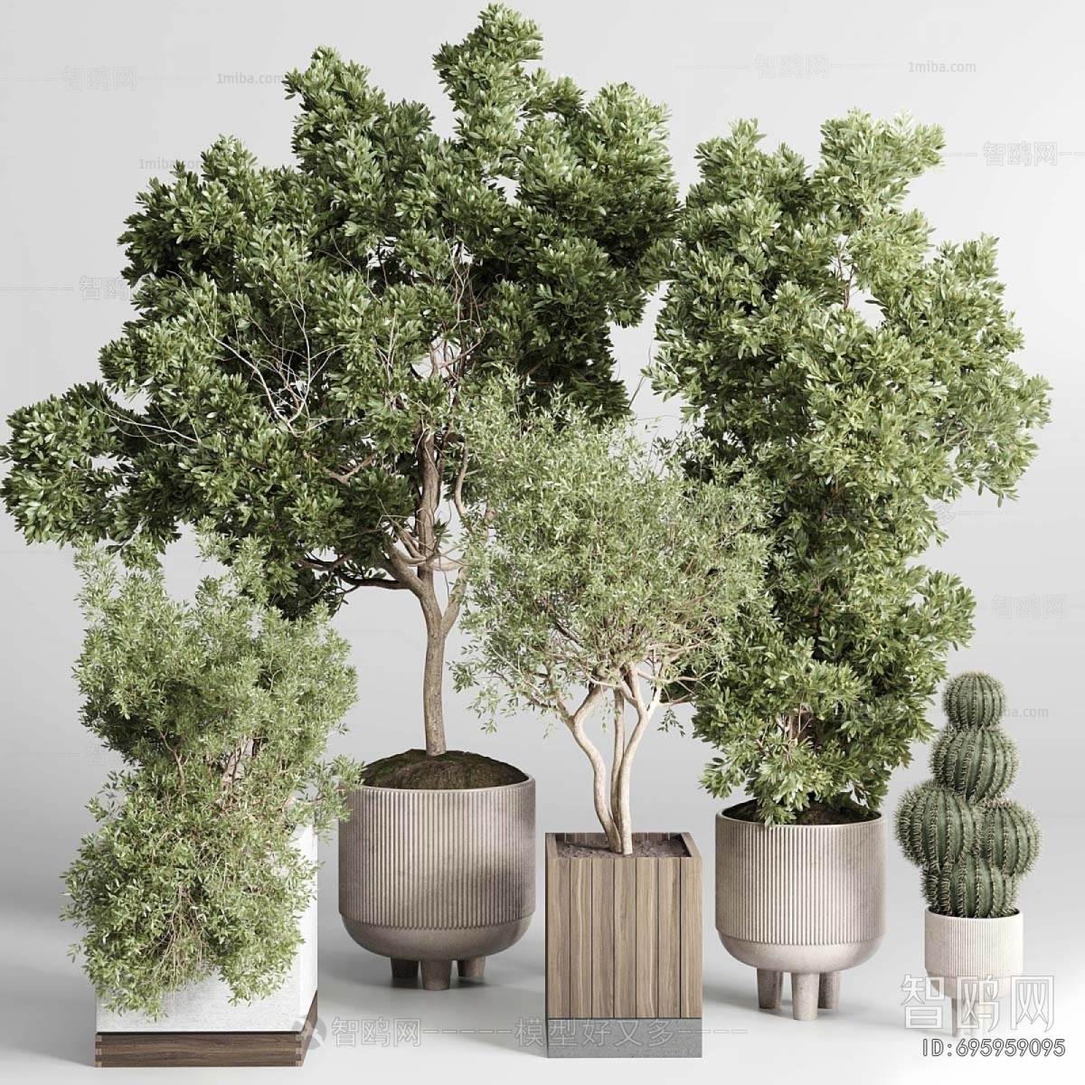 Modern Ground Green Plant Potted Plants