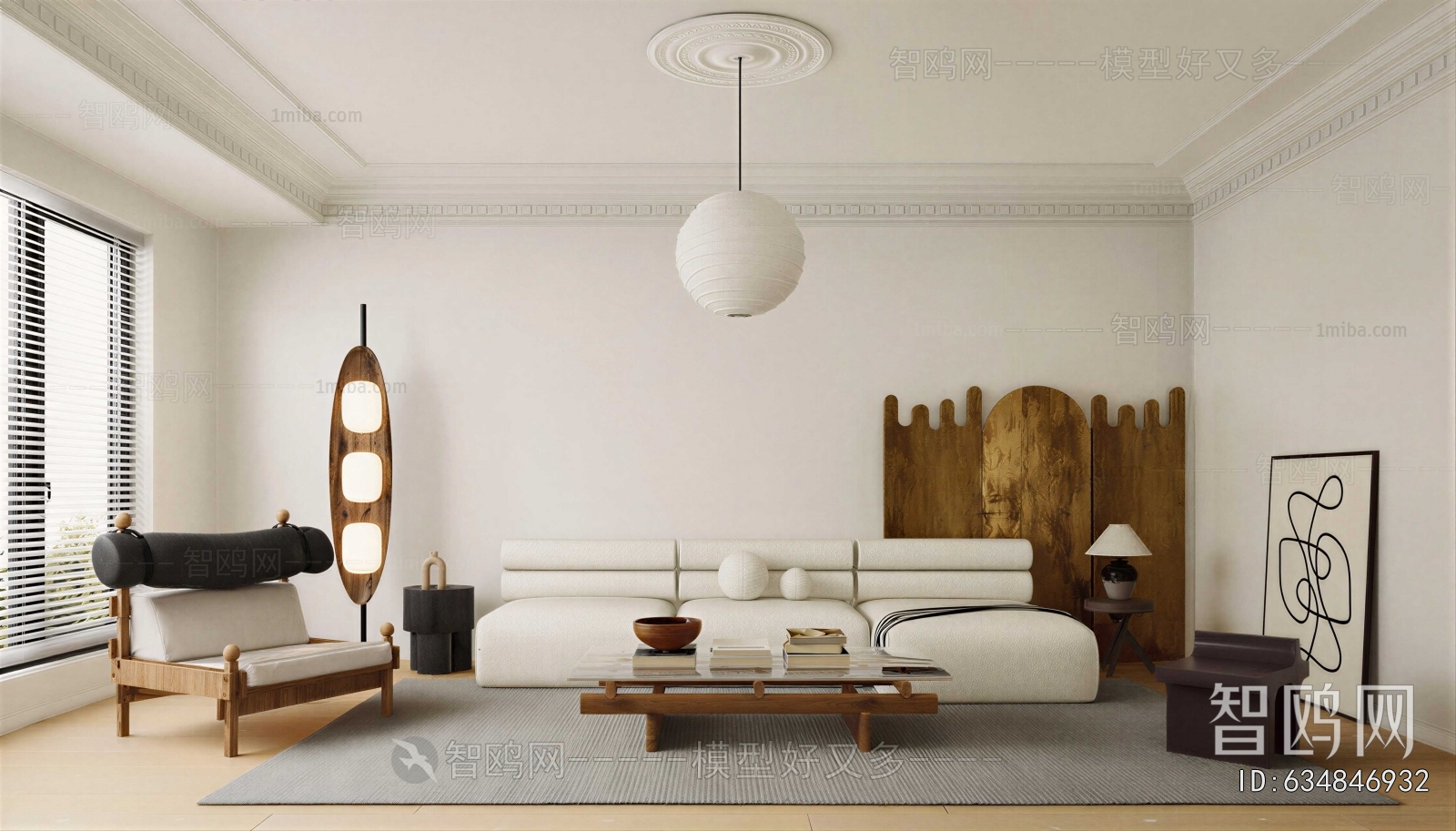 Wabi-sabi Style A Living Room