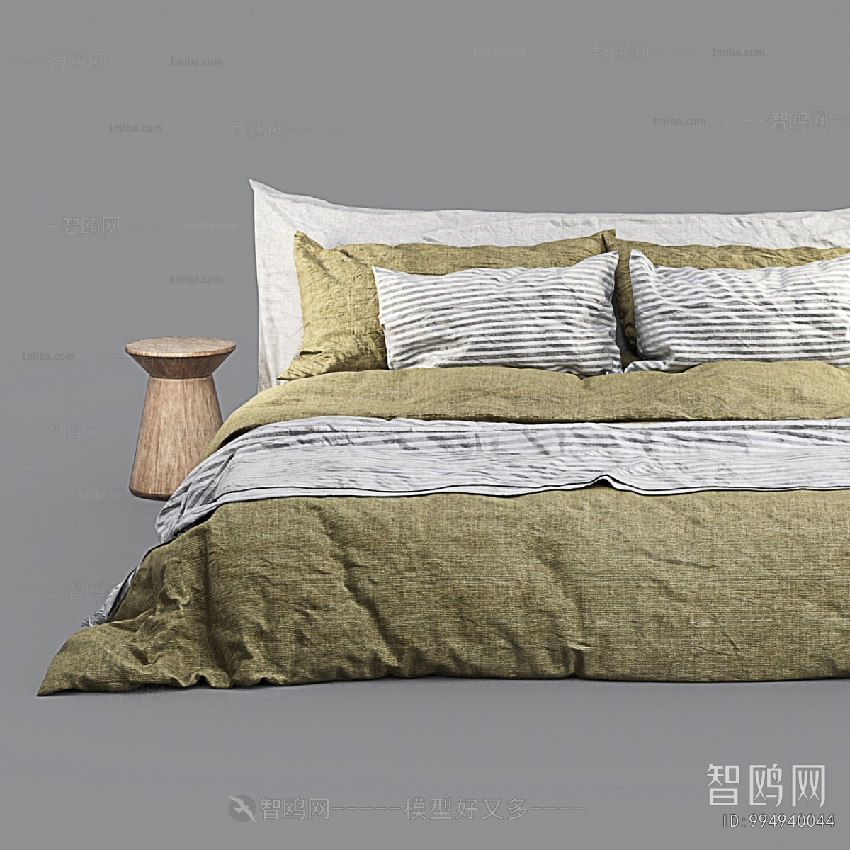 Wabi-sabi Style Double Bed