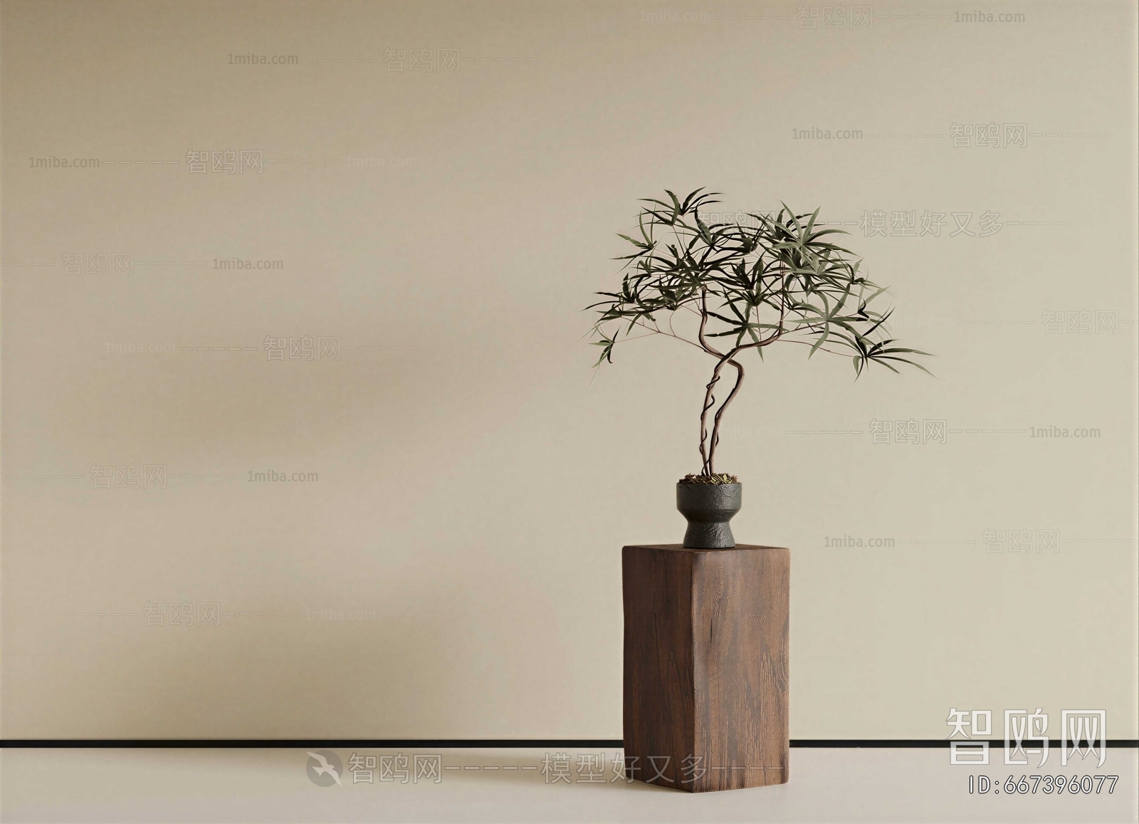 New Chinese Style Potted Green Plant