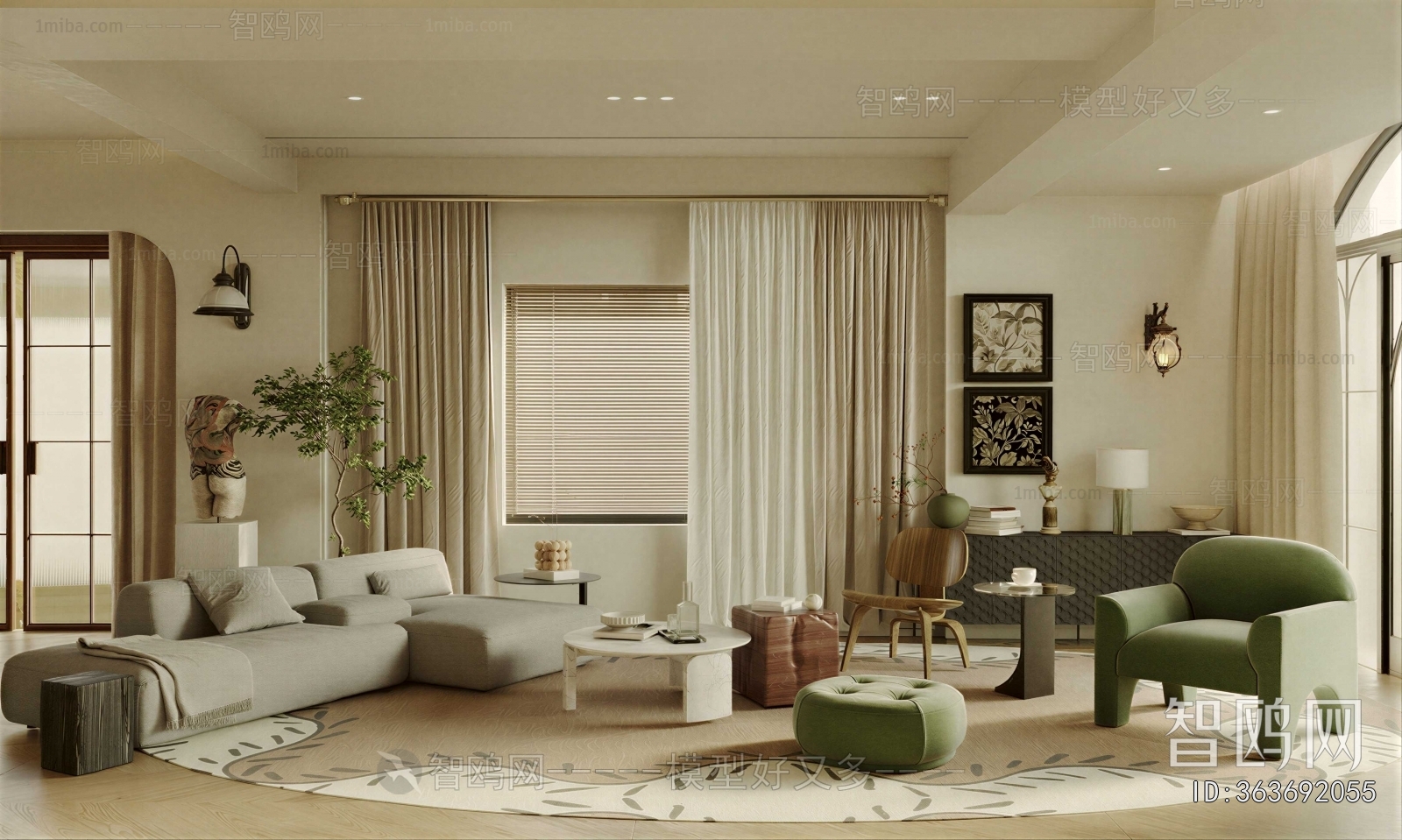 Wabi-sabi Style A Living Room