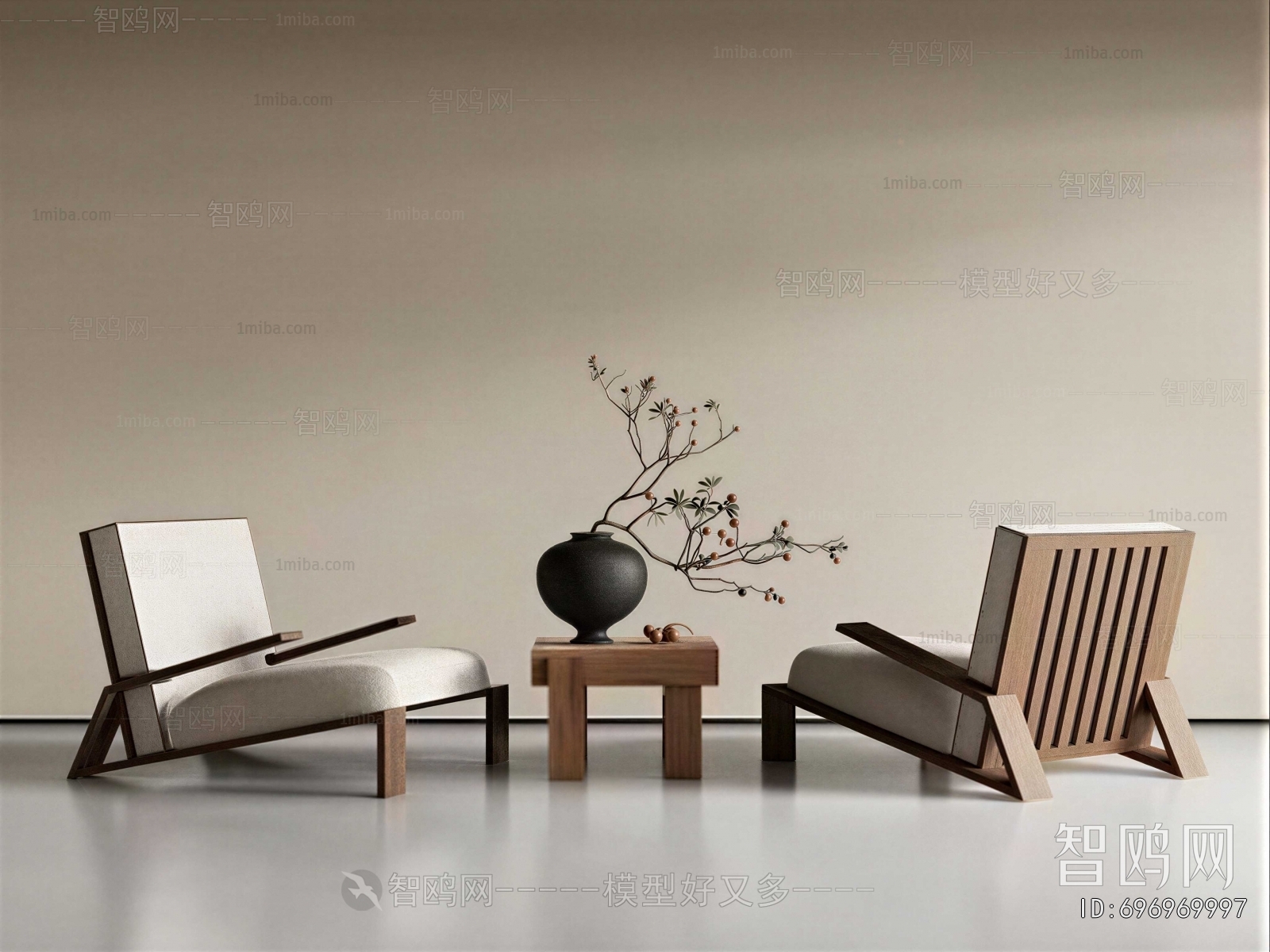 Wabi-sabi Style Lounge Chair