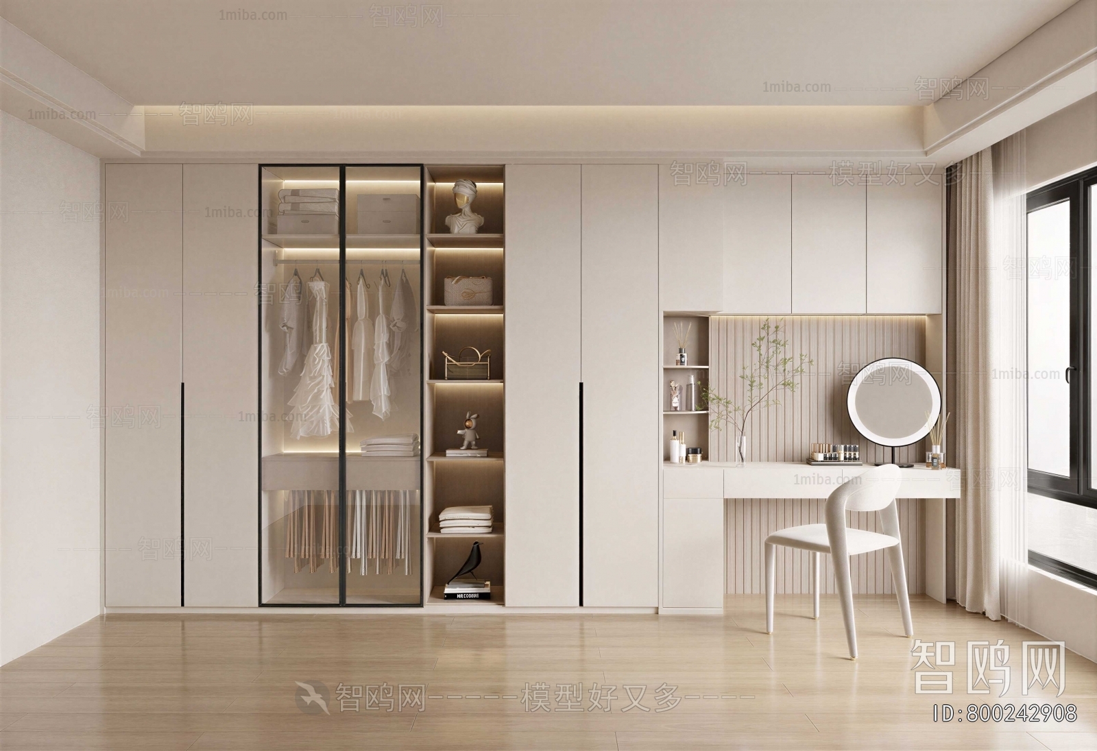 Modern Clothes Storage Area