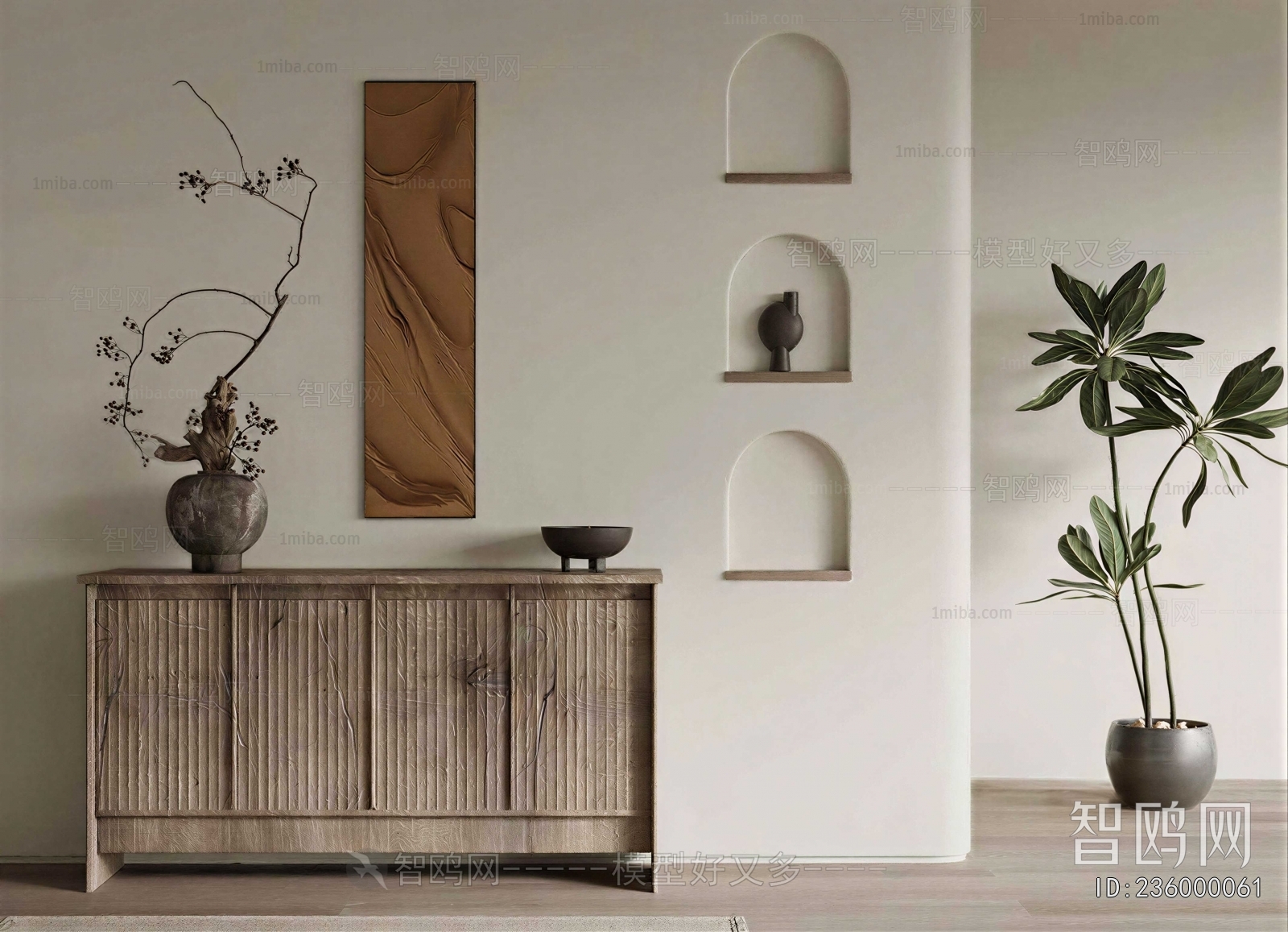 Wabi-sabi Style Entrance Cabinet