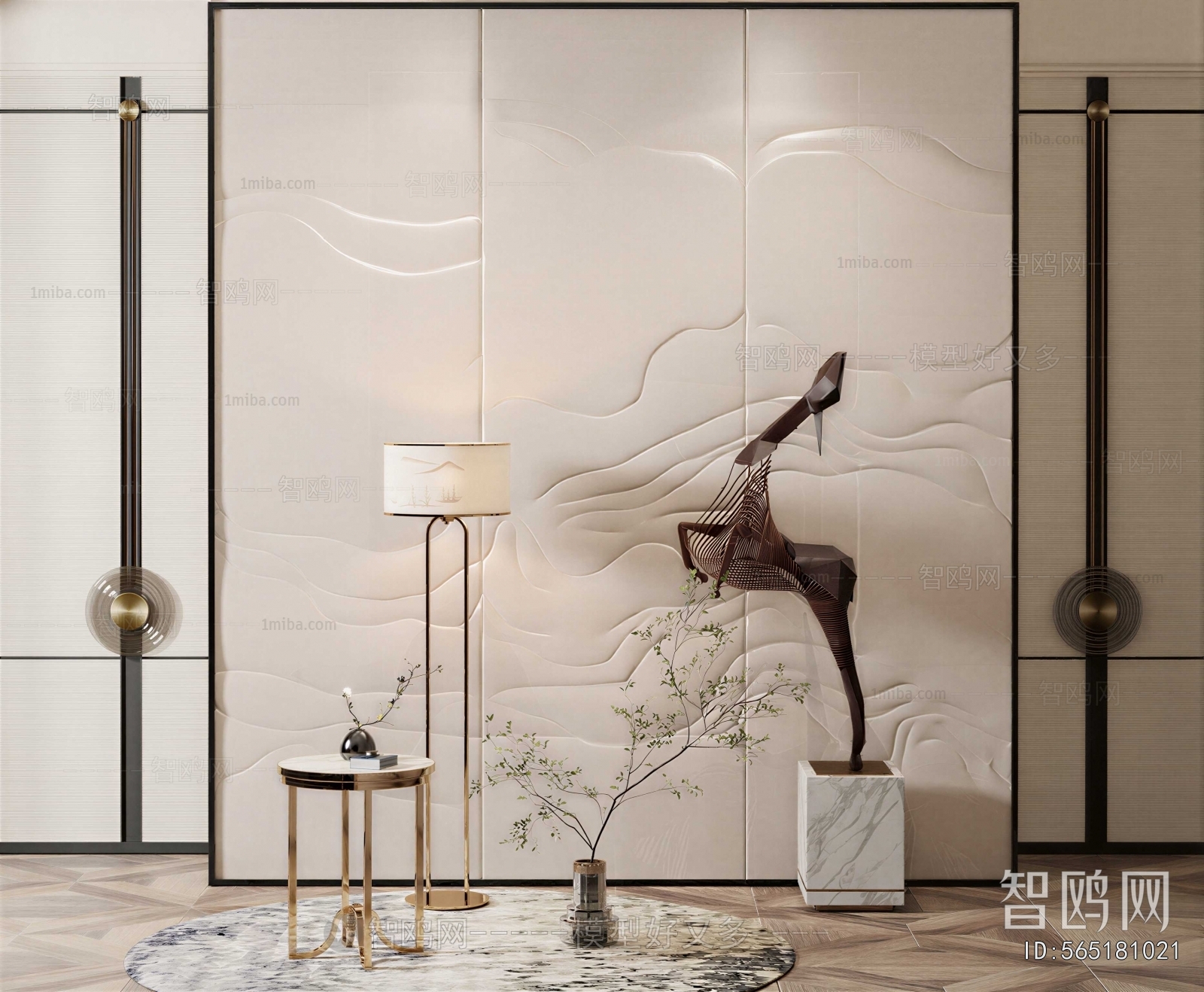 New Chinese Style TV Wall