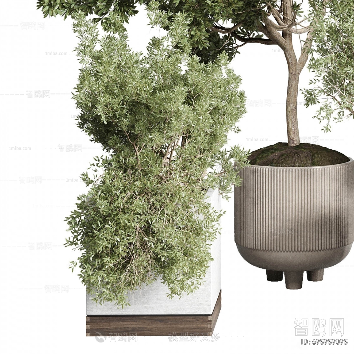 Modern Ground Green Plant Potted Plants